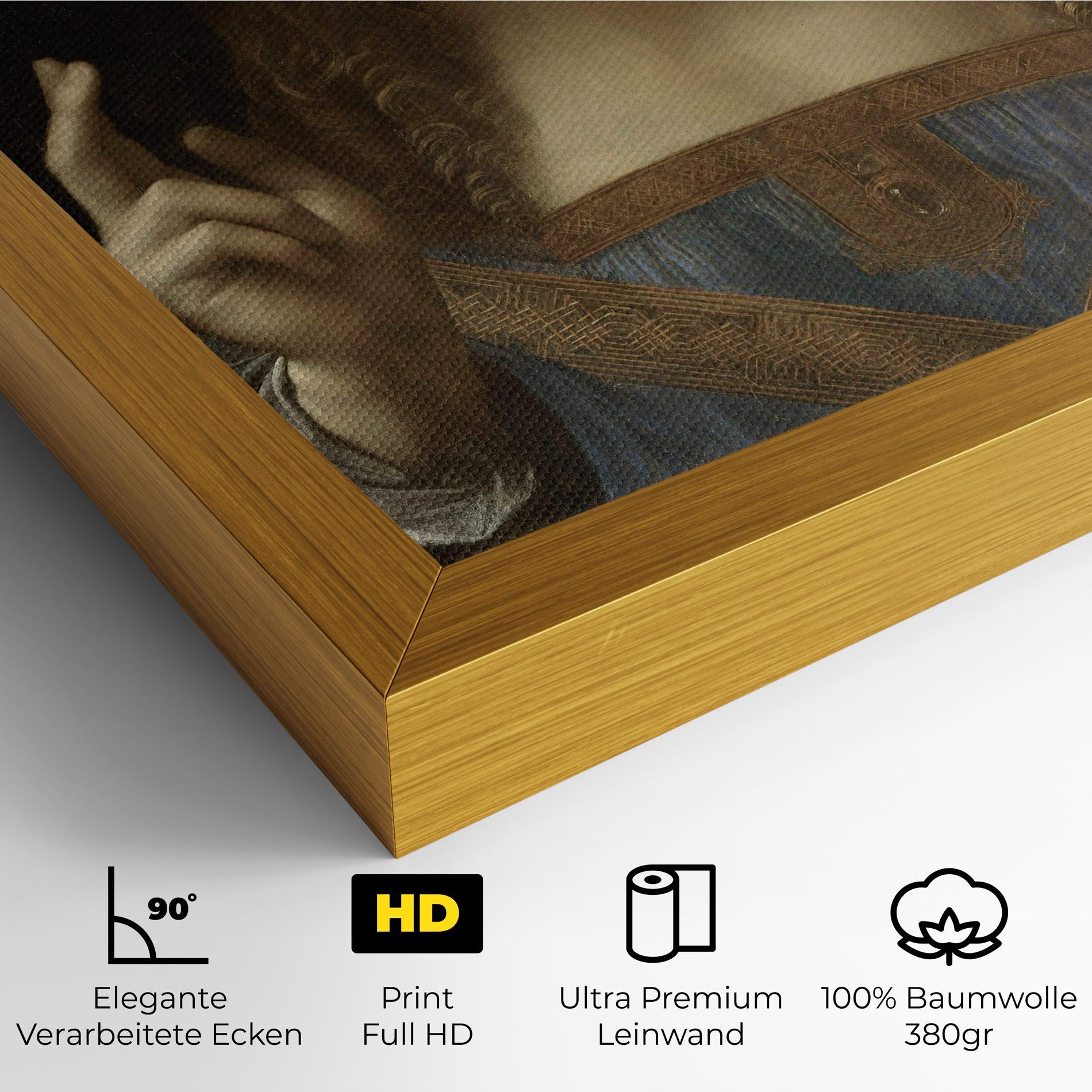 Leinwandbild Leonardo Da Vinci Salvator Mundi mockup 4