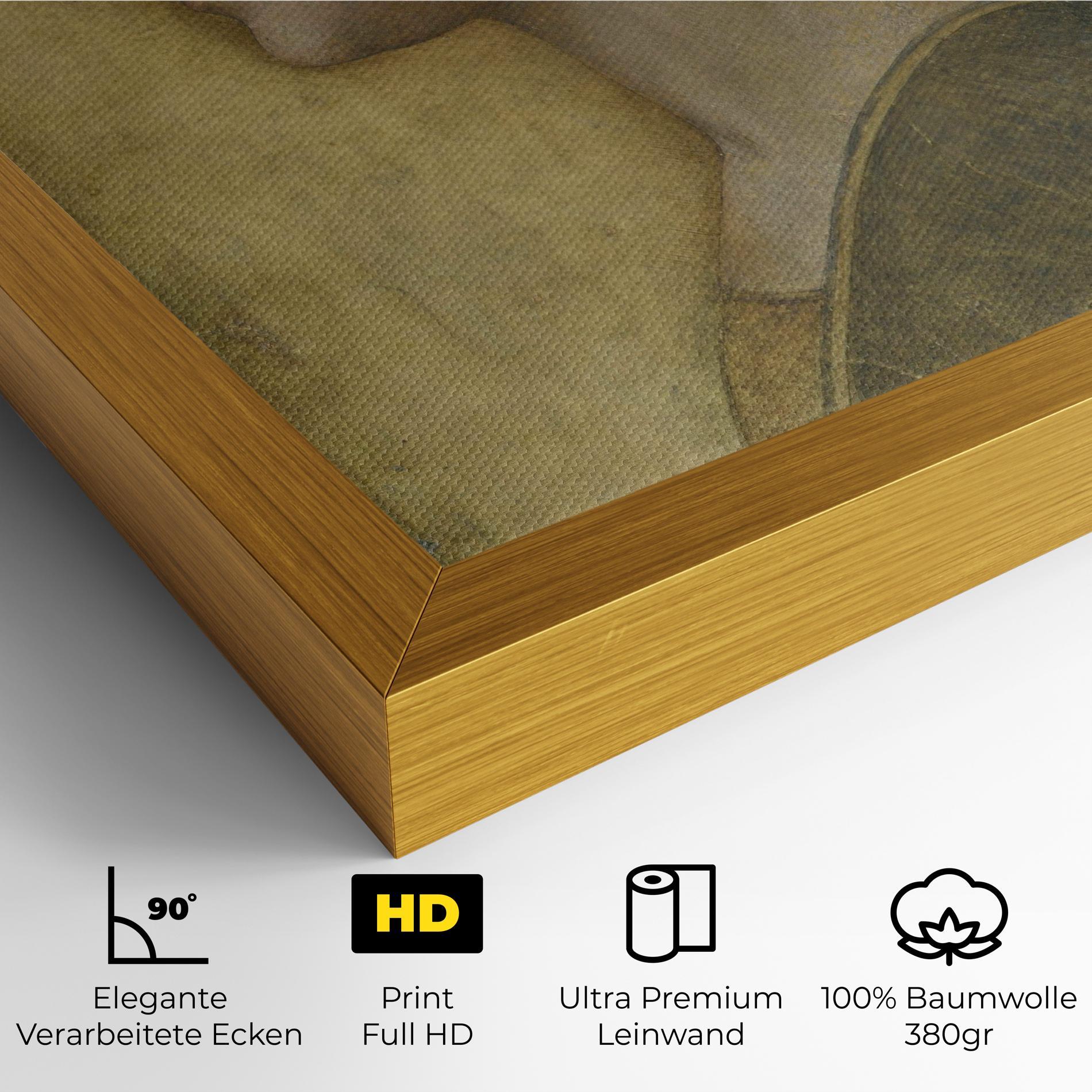 Leinwandbild Profile Of A Young Fiancee Da Vinci mockup 4