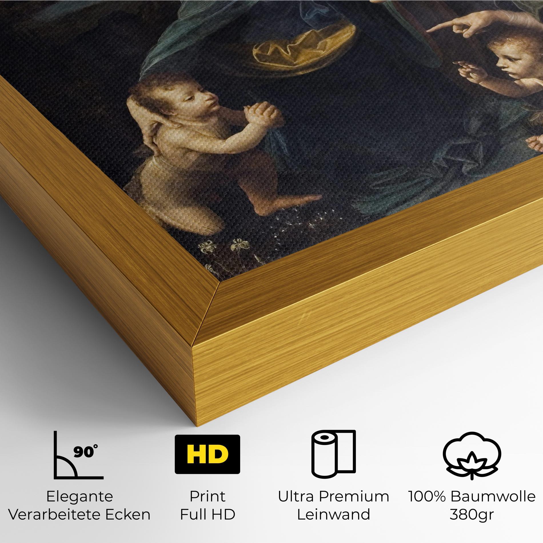 Leinwandbild The Virgin Of The Rocks Leonardo Da Vinci mockup 4