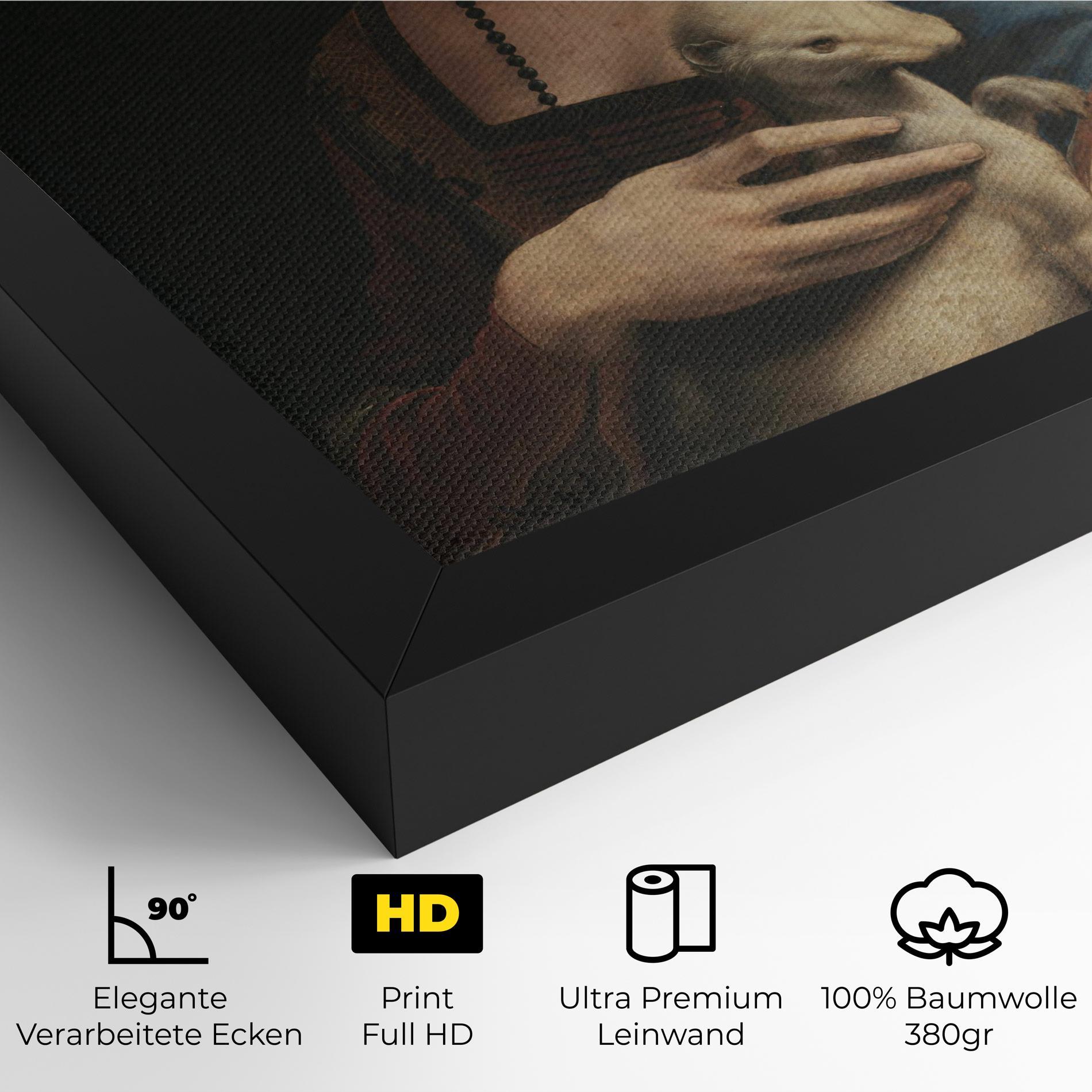 Leinwandbild Lady With An Ermine Leonardo Da Vinci mockup 4