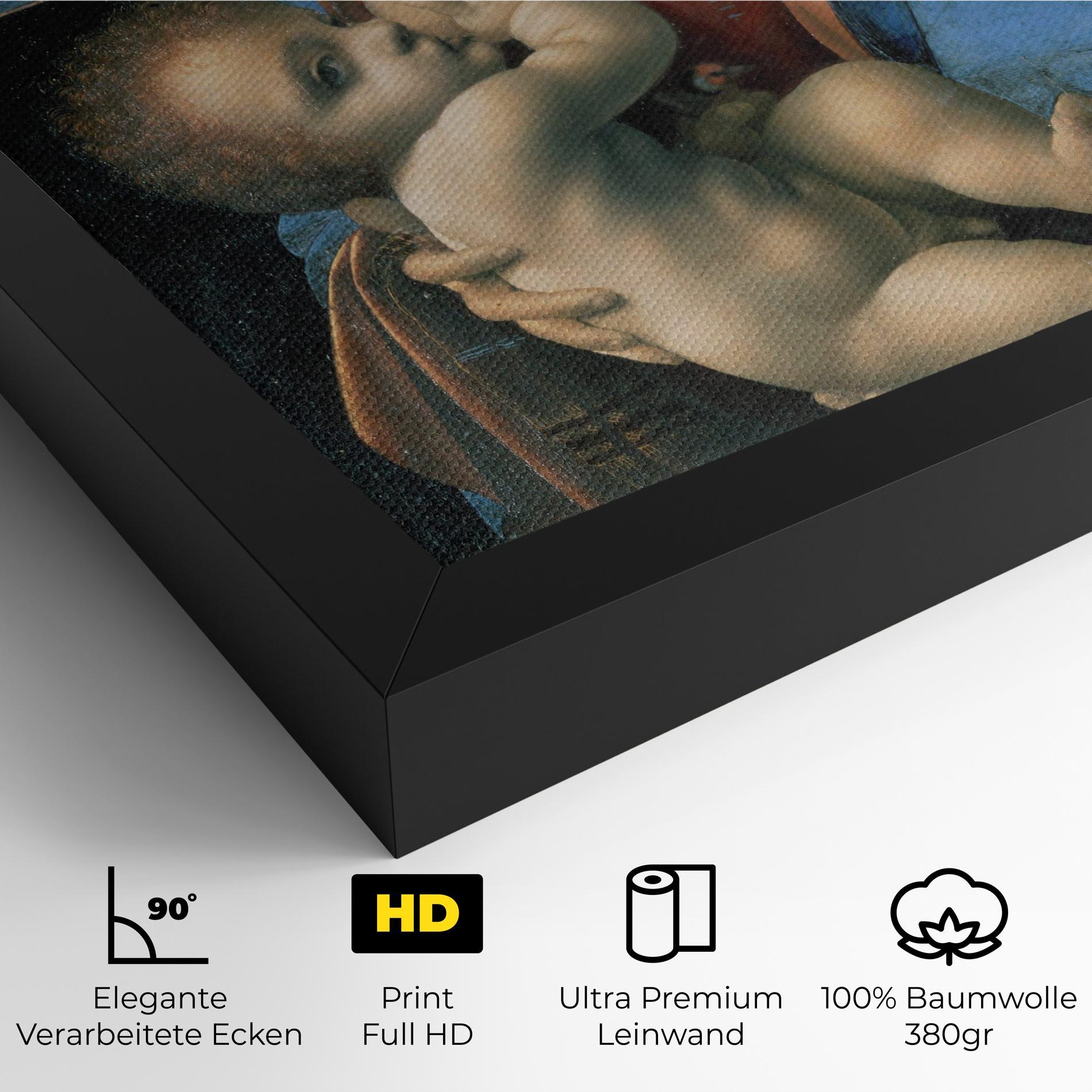 Leinwandbild Leonardo Da Vinci Attributed Madonna Litta mockup 4