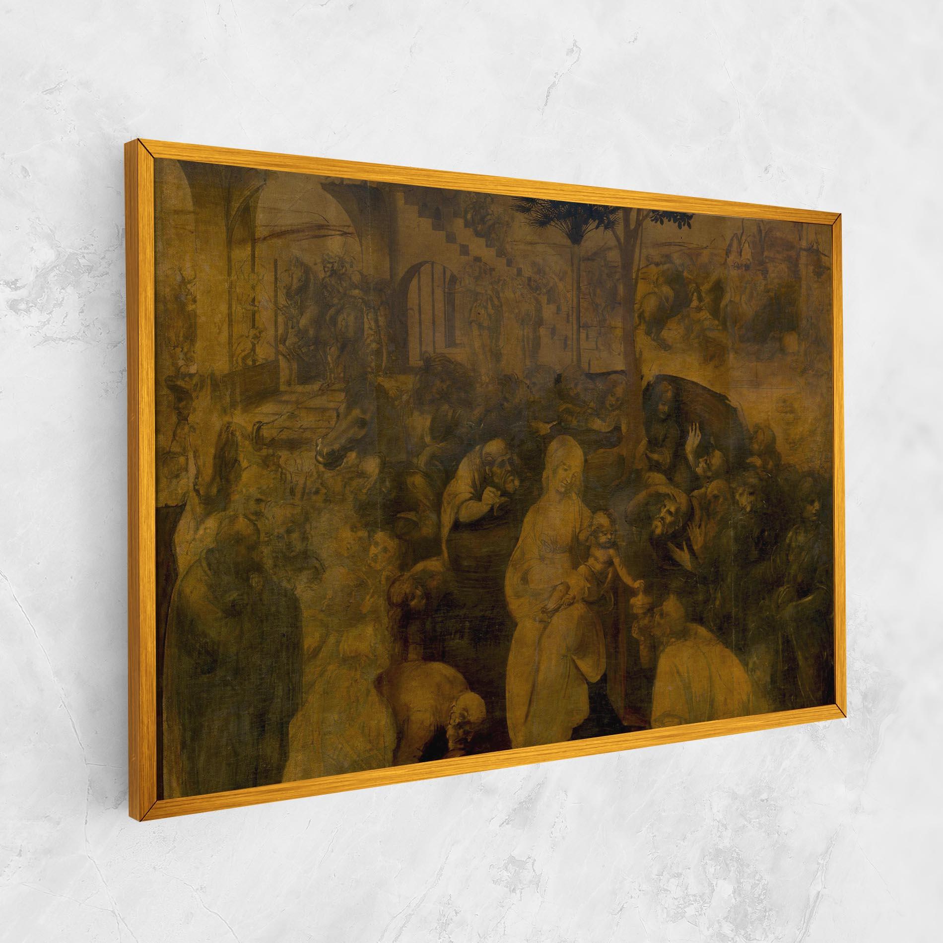 Leinwandbild Leonardo Da Vinci Adorazione Dei Magi mockup 1