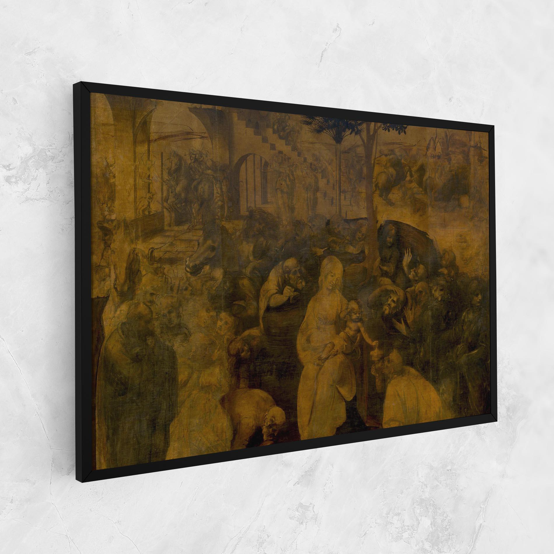 Leinwandbild Leonardo Da Vinci Adorazione Dei Magi mockup 1