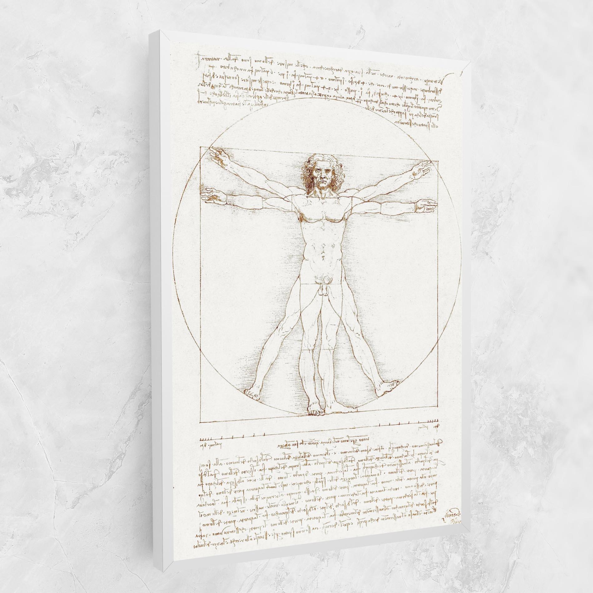 Leinwandbild Leonardo Da Vinci's Vitruvian Man mockup 1