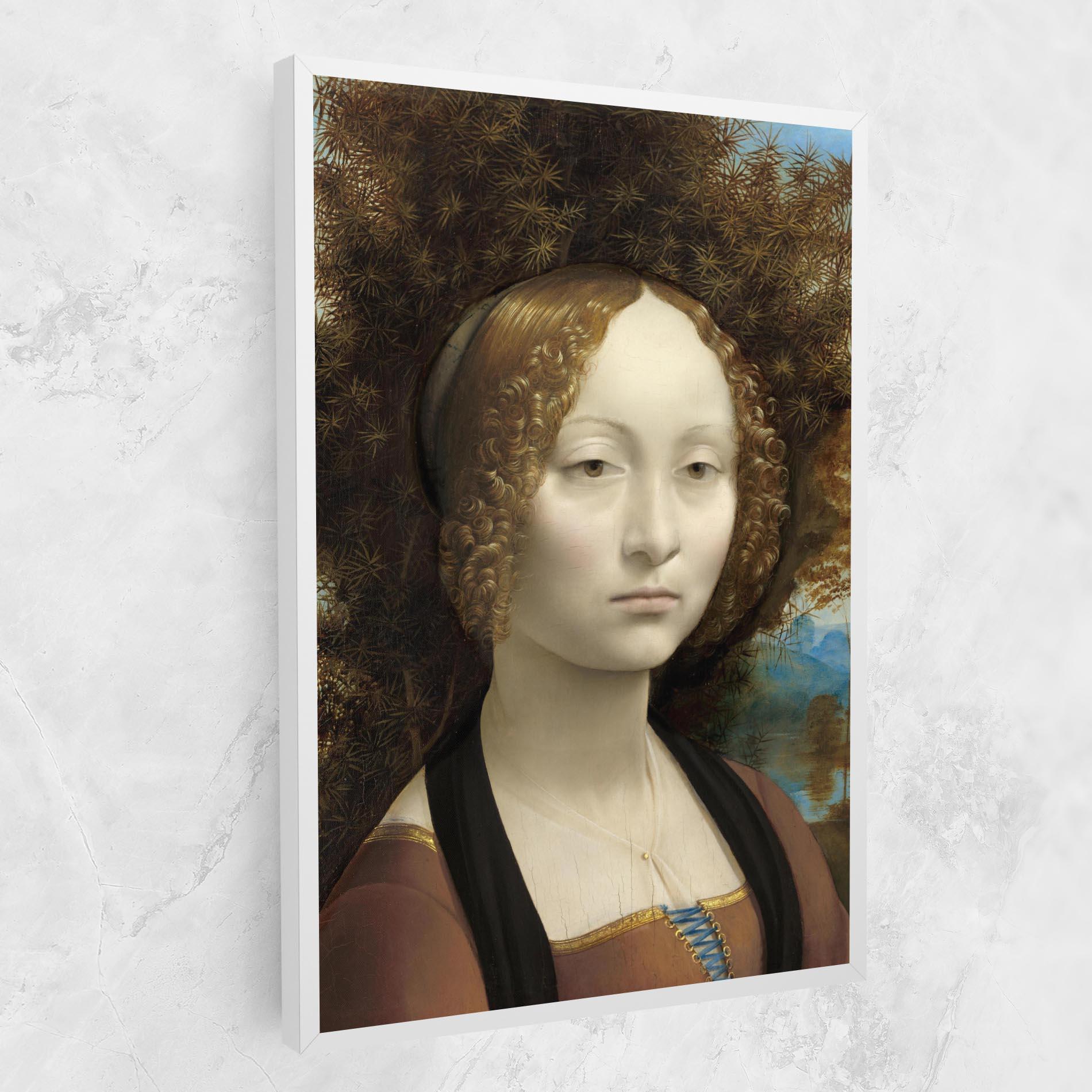 Leinwandbild Leonardo Da Vinci Ginevra De Benci mockup 1