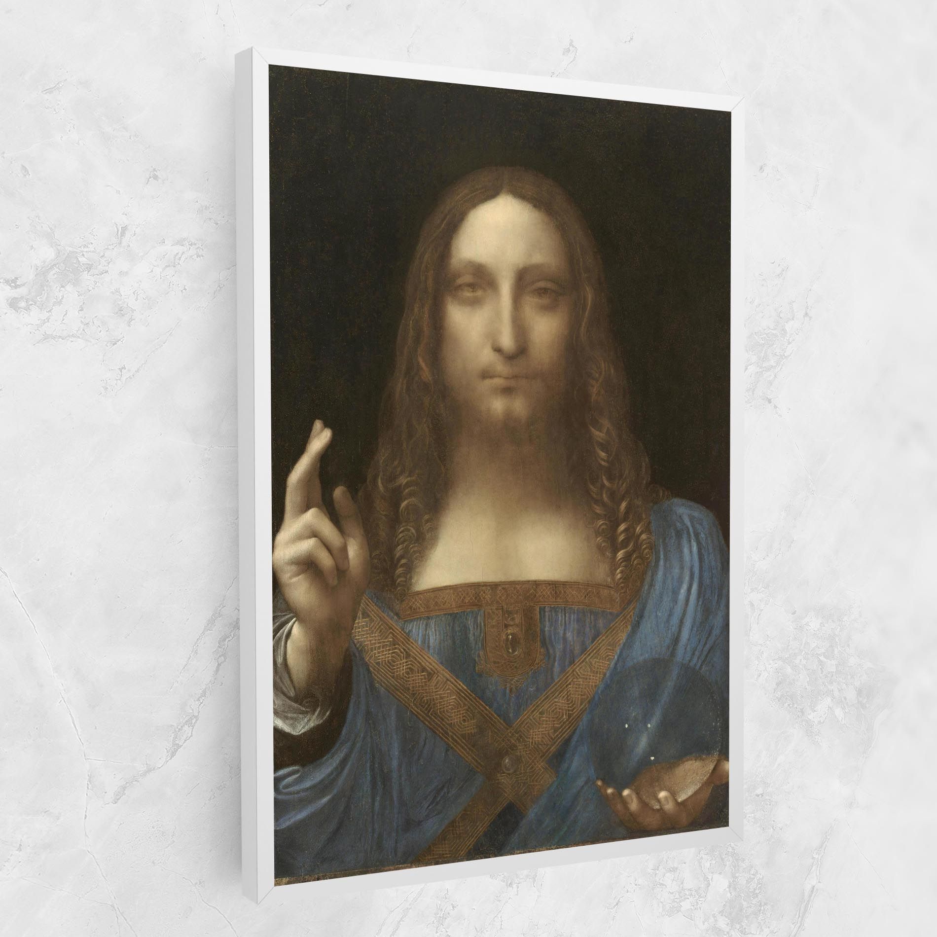 Leonardo Da Vinci Salvator Mundi mockup 1