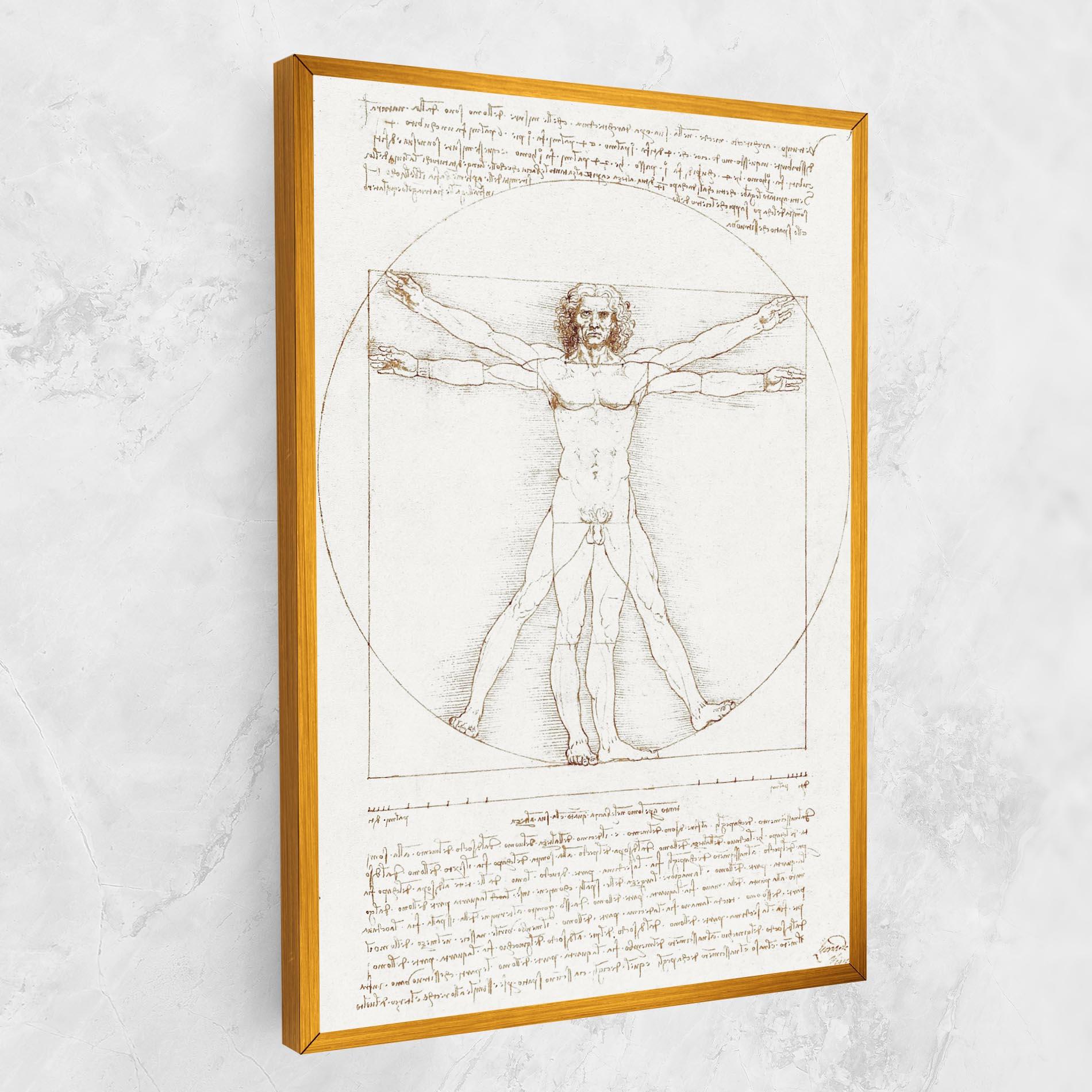 Leinwandbild Leonardo Da Vinci's Vitruvian Man mockup 1