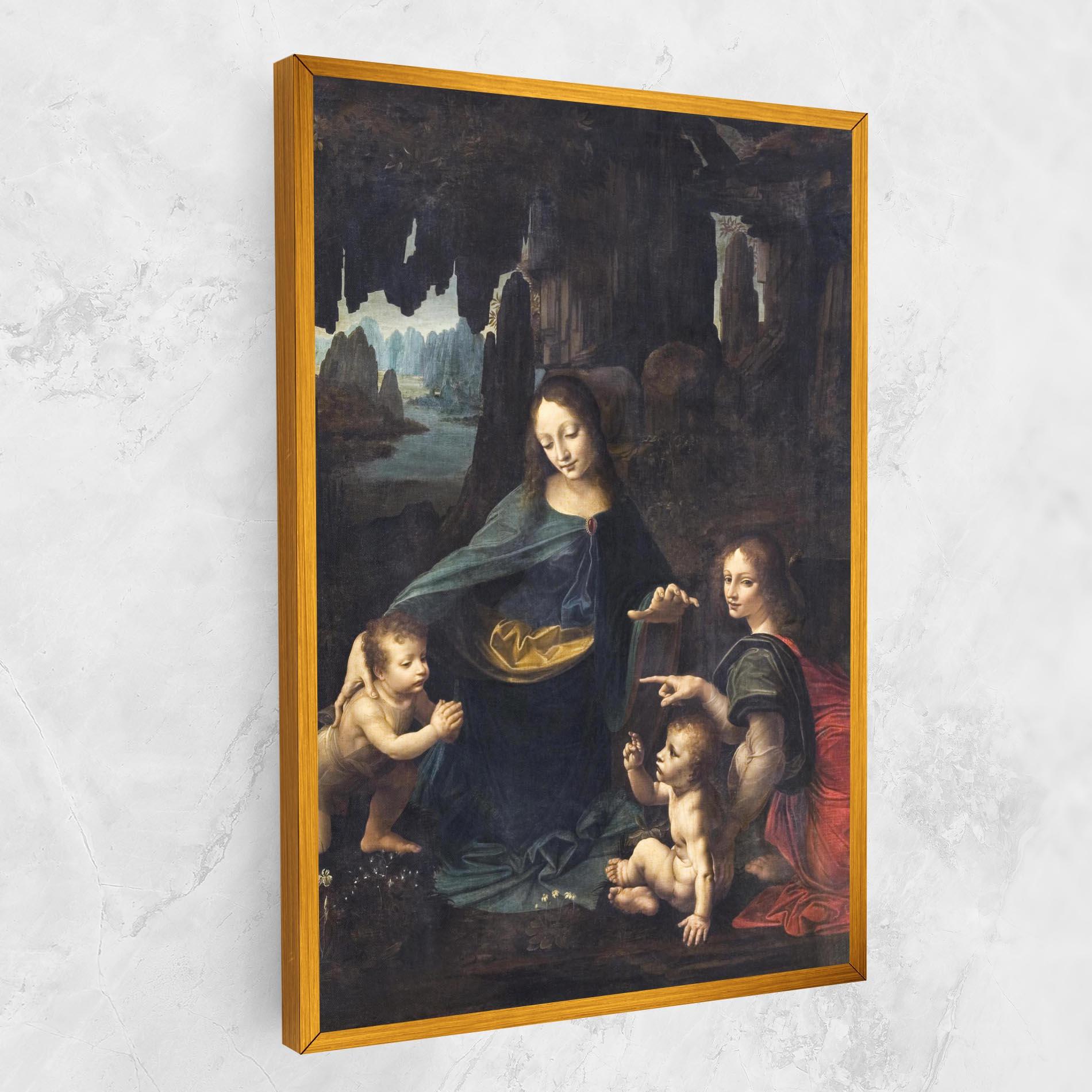 Leinwandbild The Virgin Of The Rocks Leonardo Da Vinci mockup 1