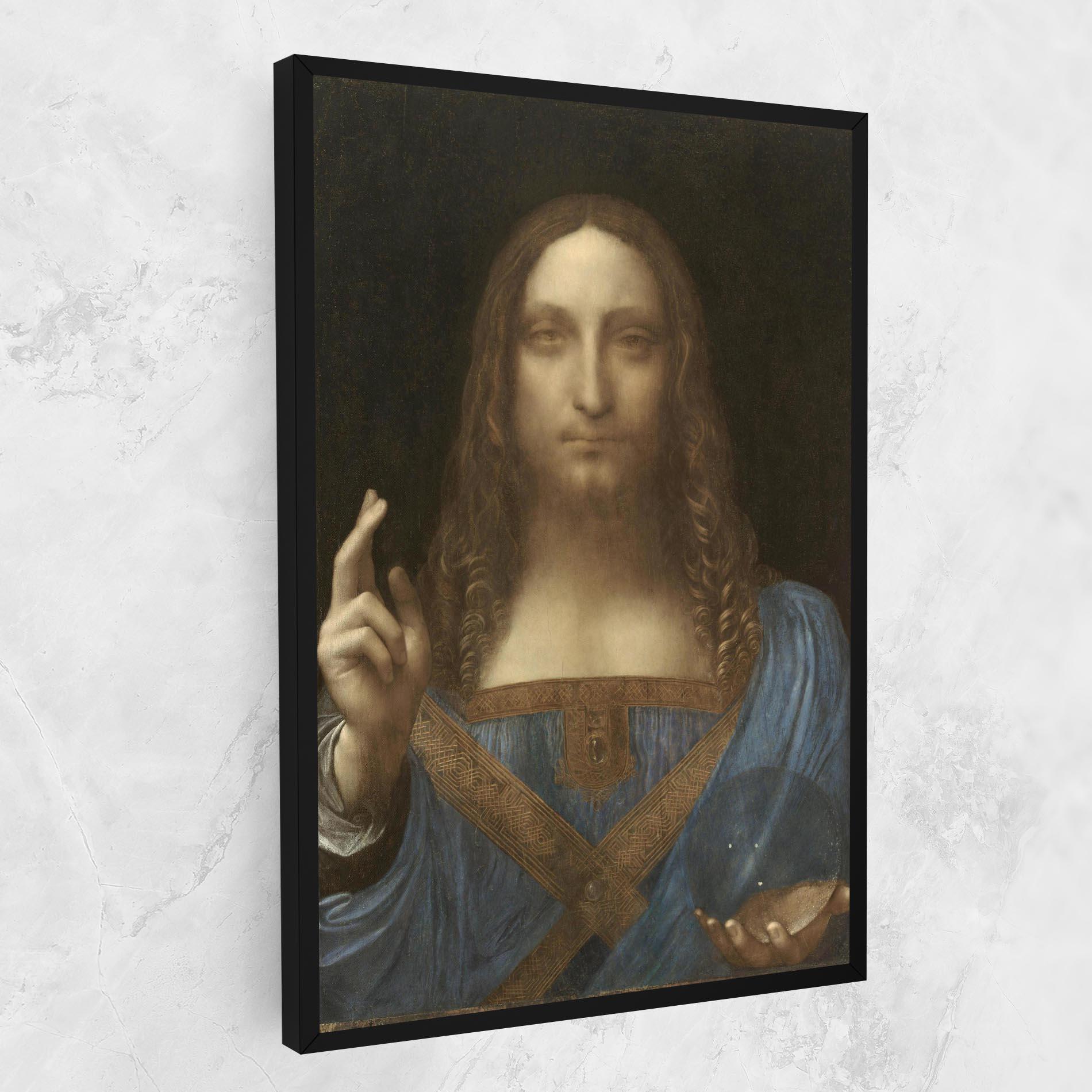 Leinwandbild Leonardo Da Vinci Salvator Mundi mockup 1