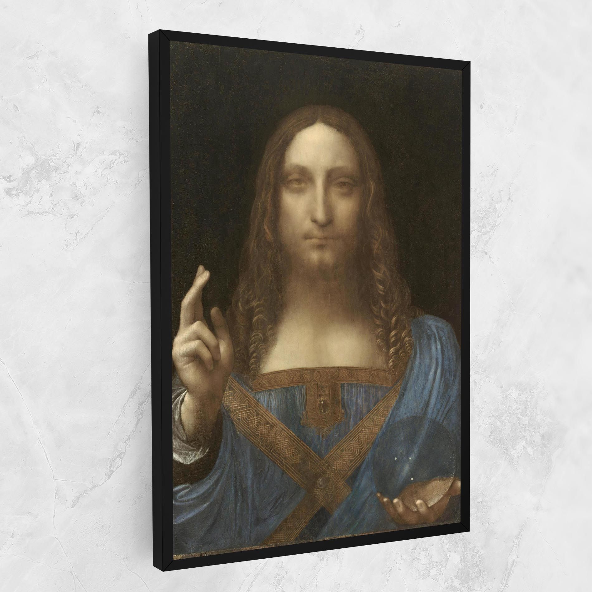 Leonardo Da Vinci Salvator Mundi mockup 1