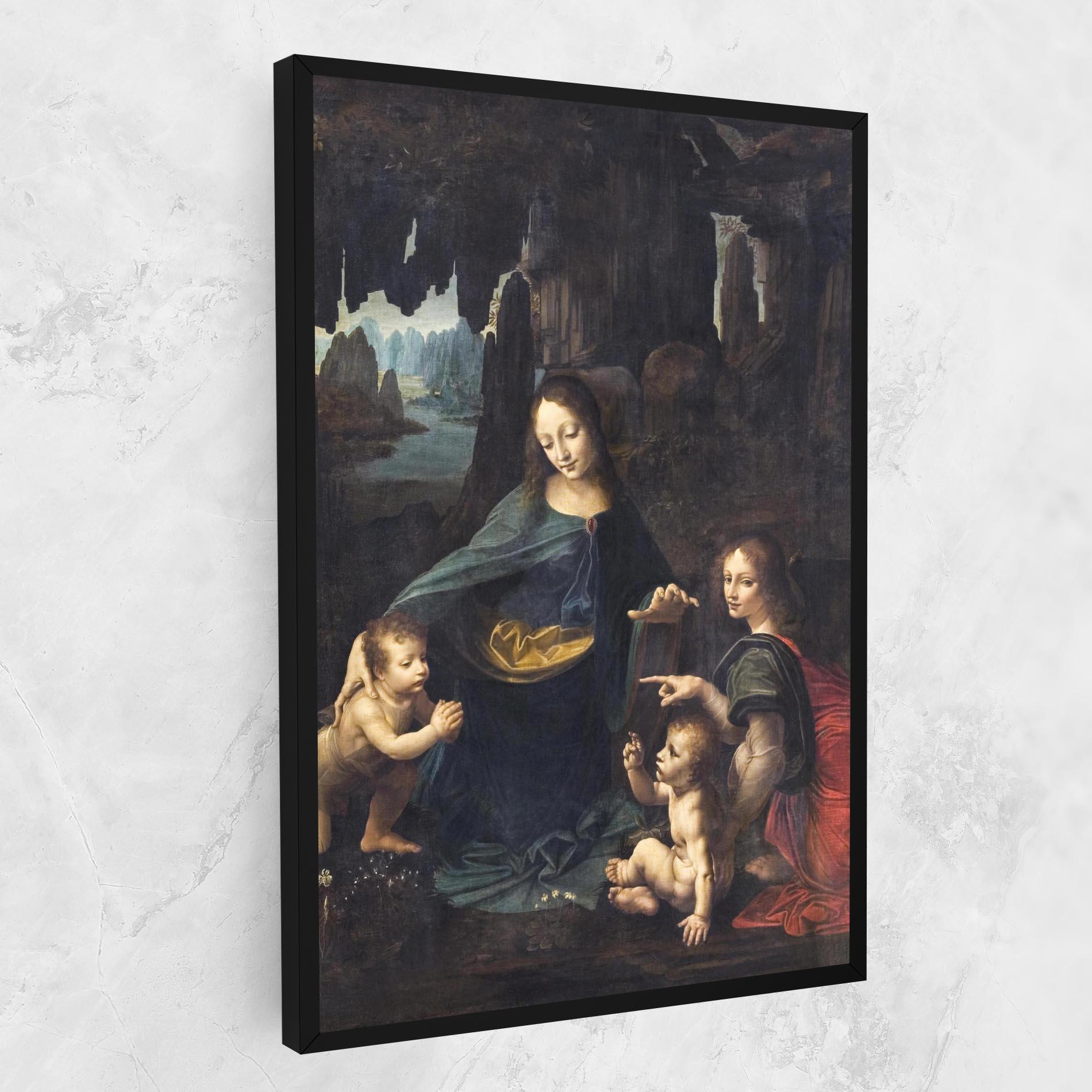 Leinwandbild The Virgin Of The Rocks Leonardo Da Vinci mockup 1