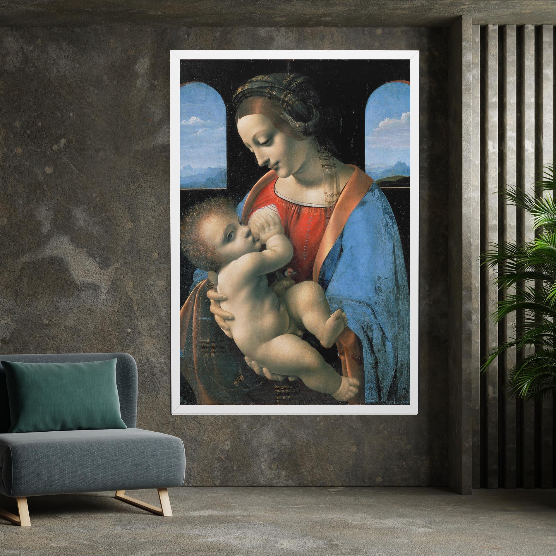 Leinwandbild Leonardo Da Vinci Attributed Madonna Litta mockup 7