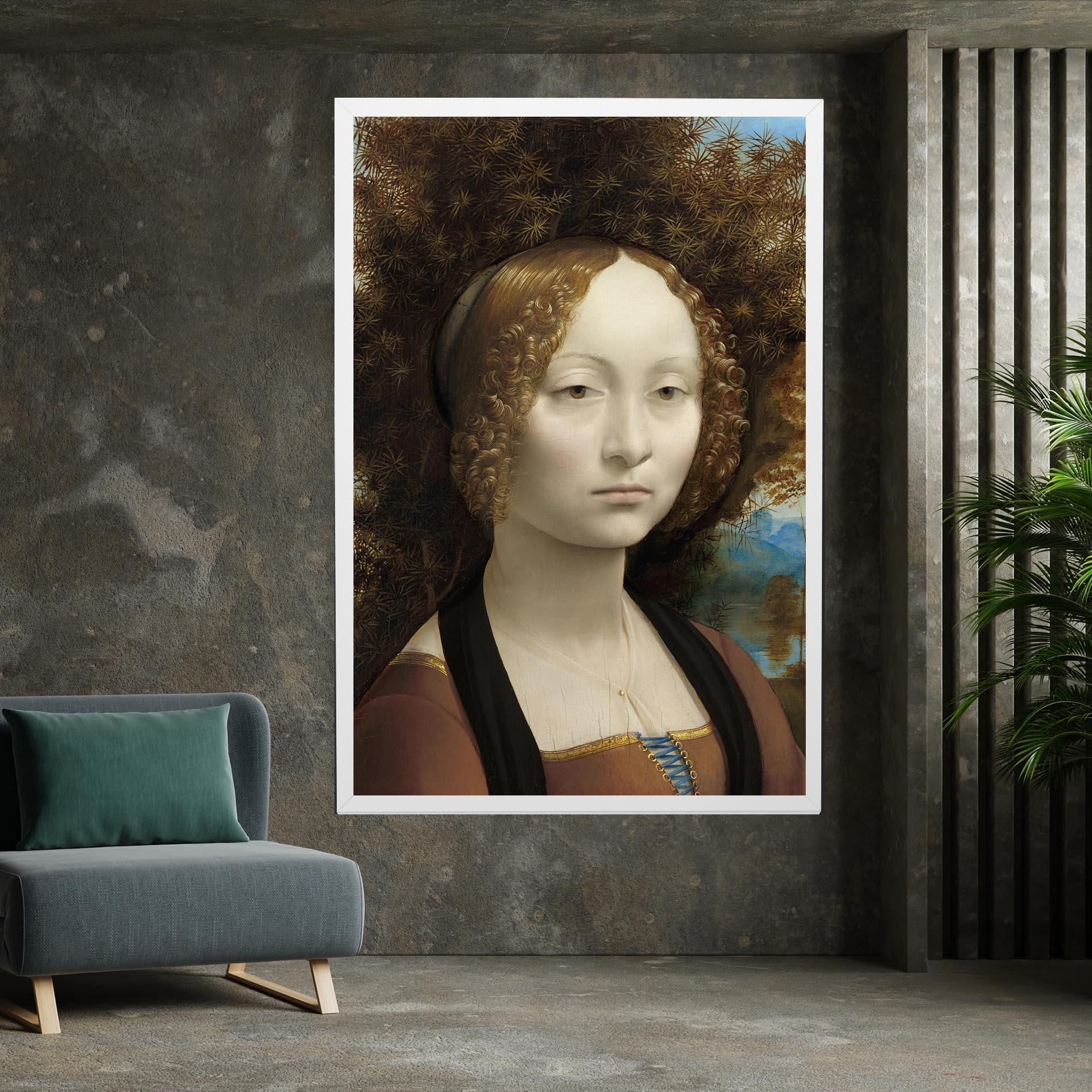 Leinwandbild Leonardo Da Vinci Ginevra De Benci mockup 7