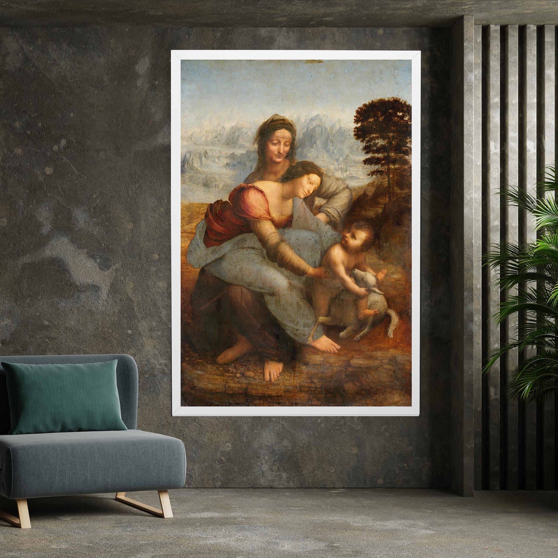 Leinwandbild Leonardo Da Vinci Virgin And Child With St Anne mockup 7