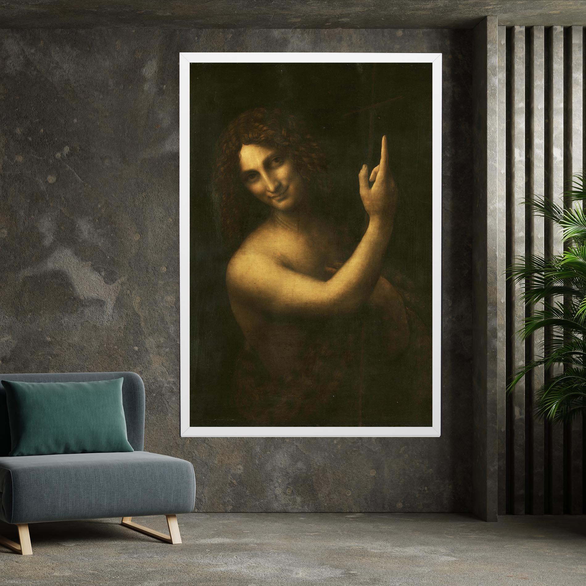 Leinwandbild Seonardo Da Vinci Saint John The Baptist mockup 7