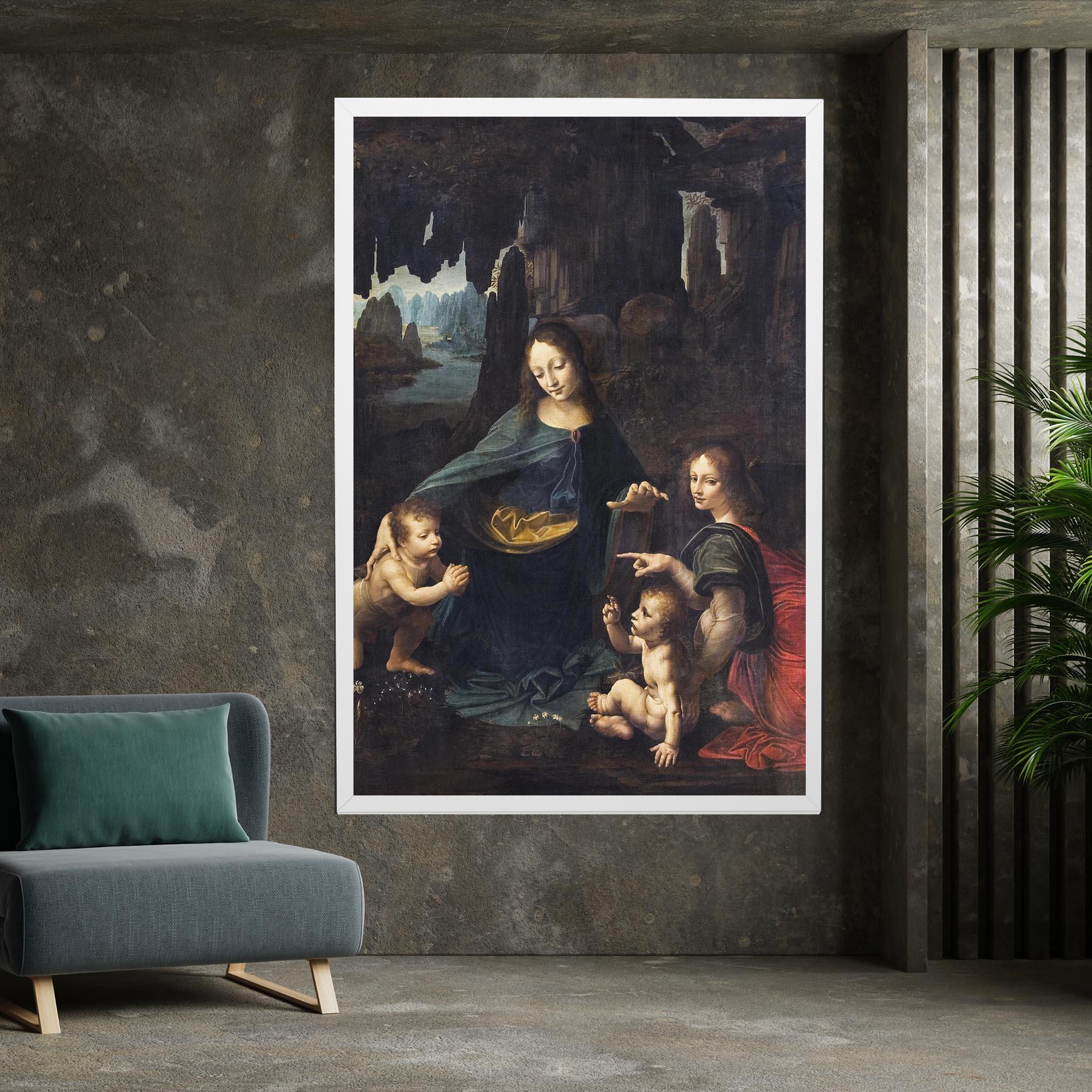 Leinwandbild The Virgin Of The Rocks Leonardo Da Vinci mockup 7