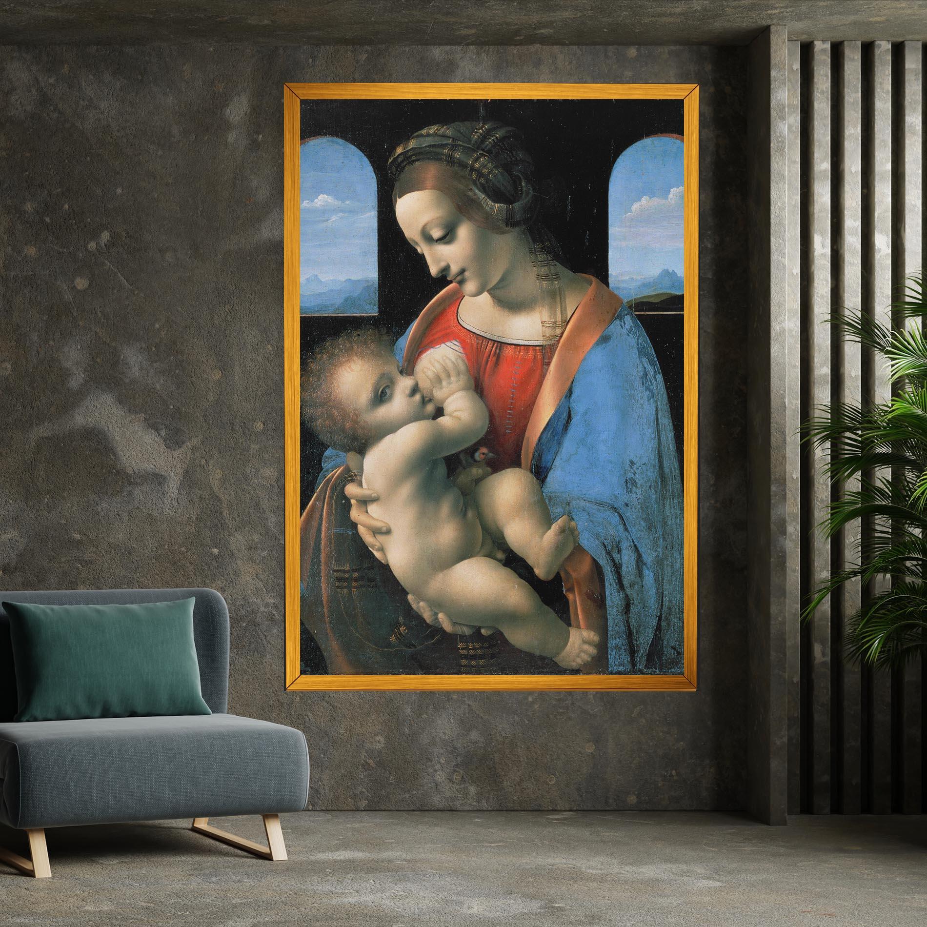 Leinwandbild Leonardo Da Vinci Attributed Madonna Litta mockup 7