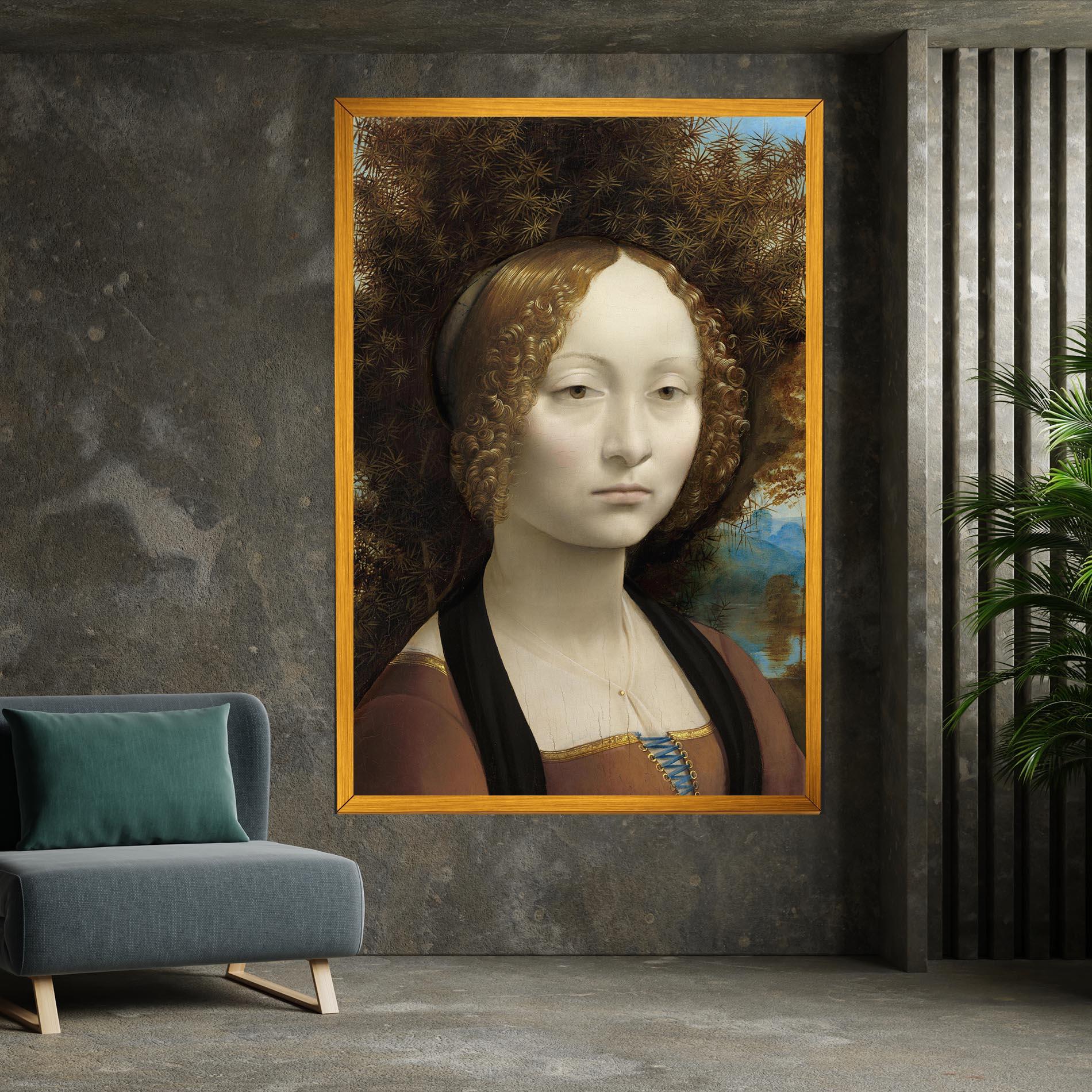 Leinwandbild Leonardo Da Vinci Ginevra De Benci mockup 7