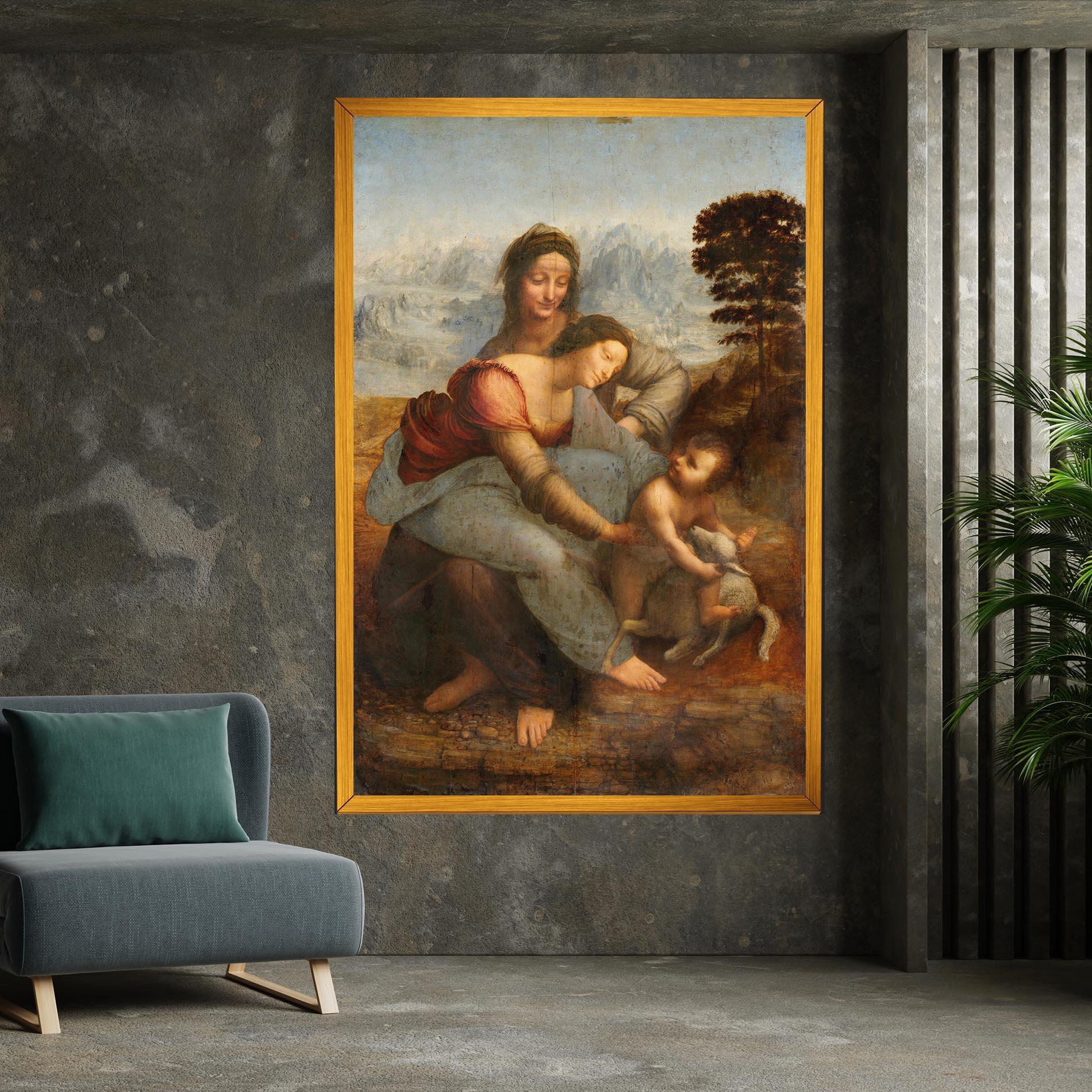 Leinwandbild Leonardo Da Vinci Virgin And Child With St Anne mockup 7