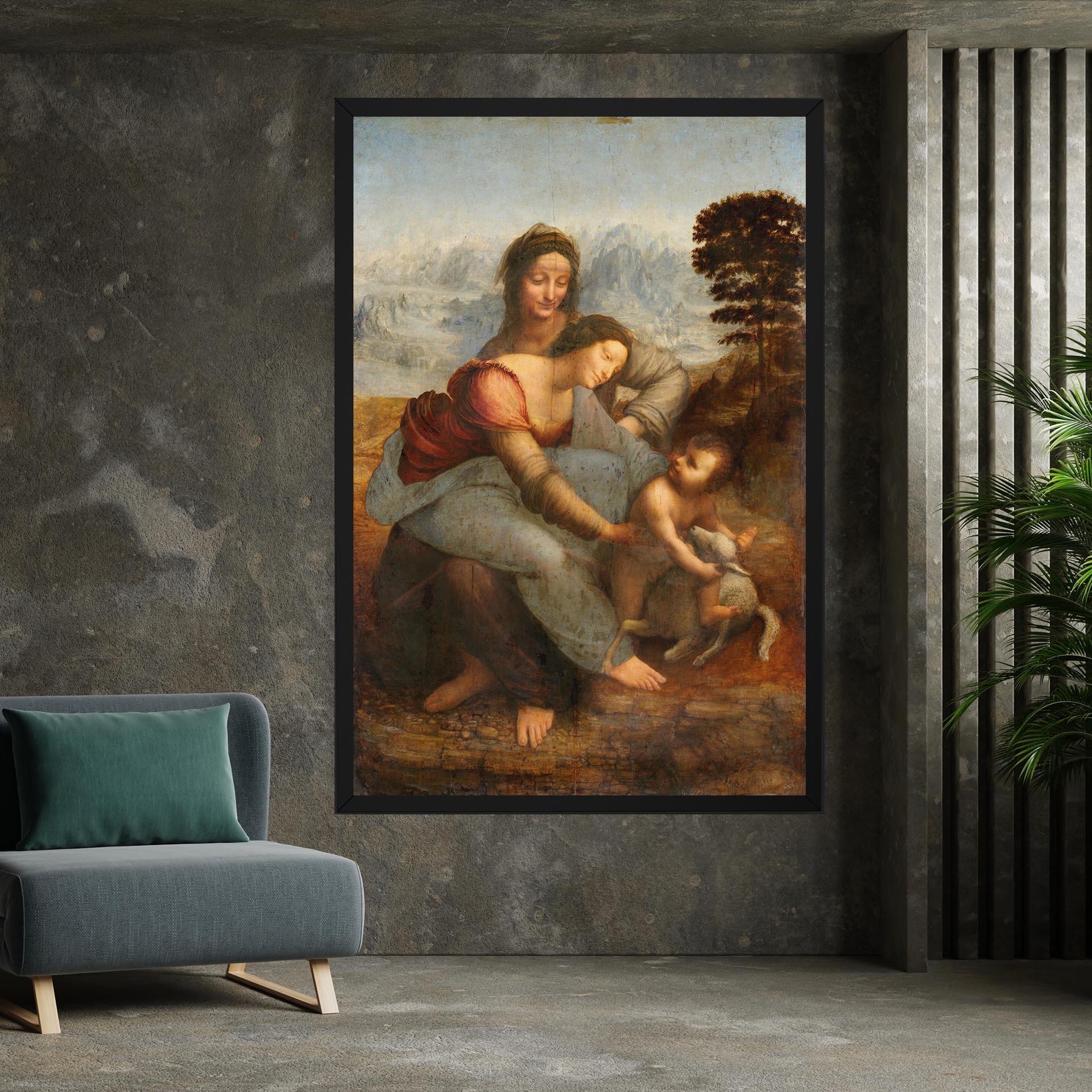 Leinwandbild Leonardo Da Vinci Virgin And Child With St Anne mockup 7