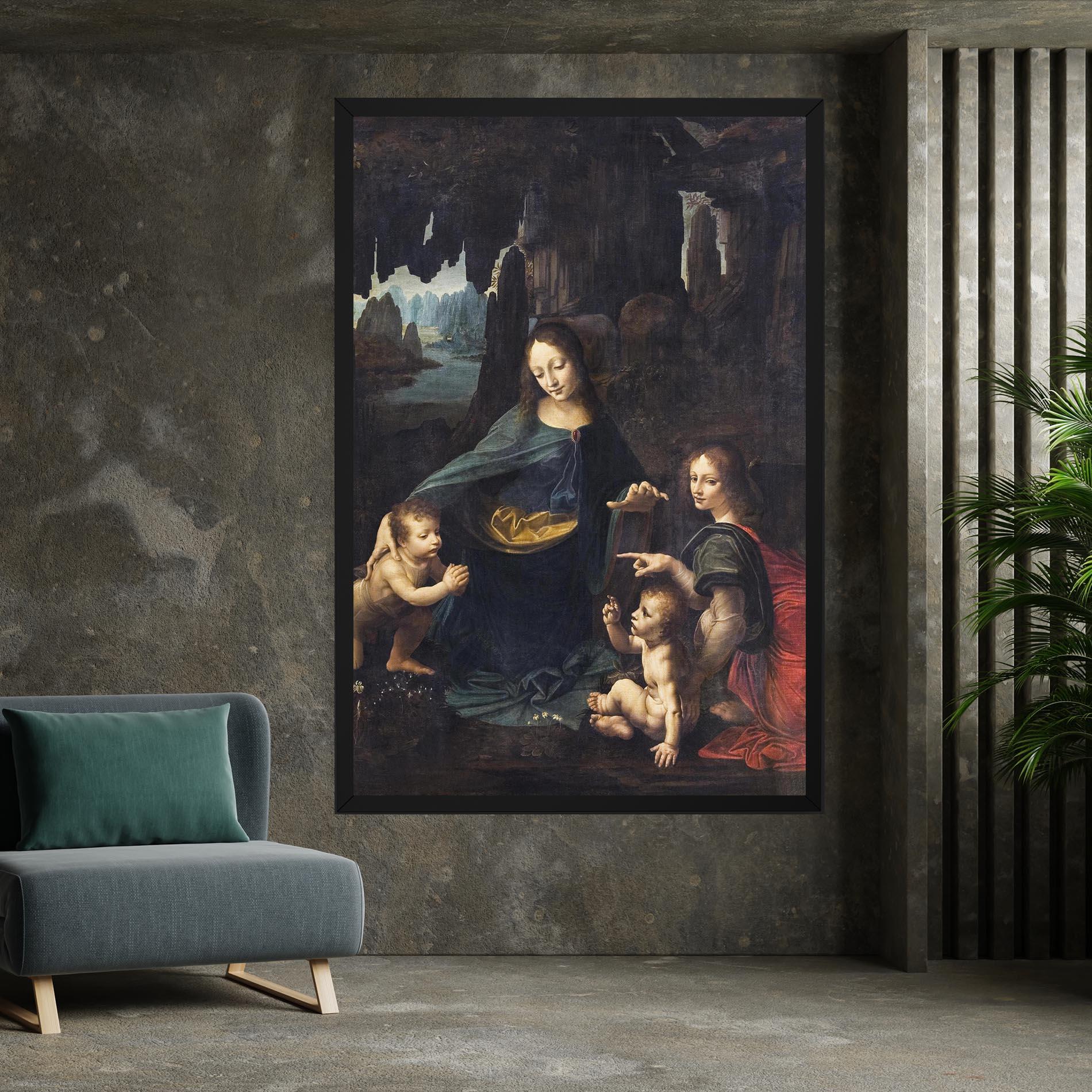 Leinwandbild The Virgin Of The Rocks Leonardo Da Vinci mockup 7