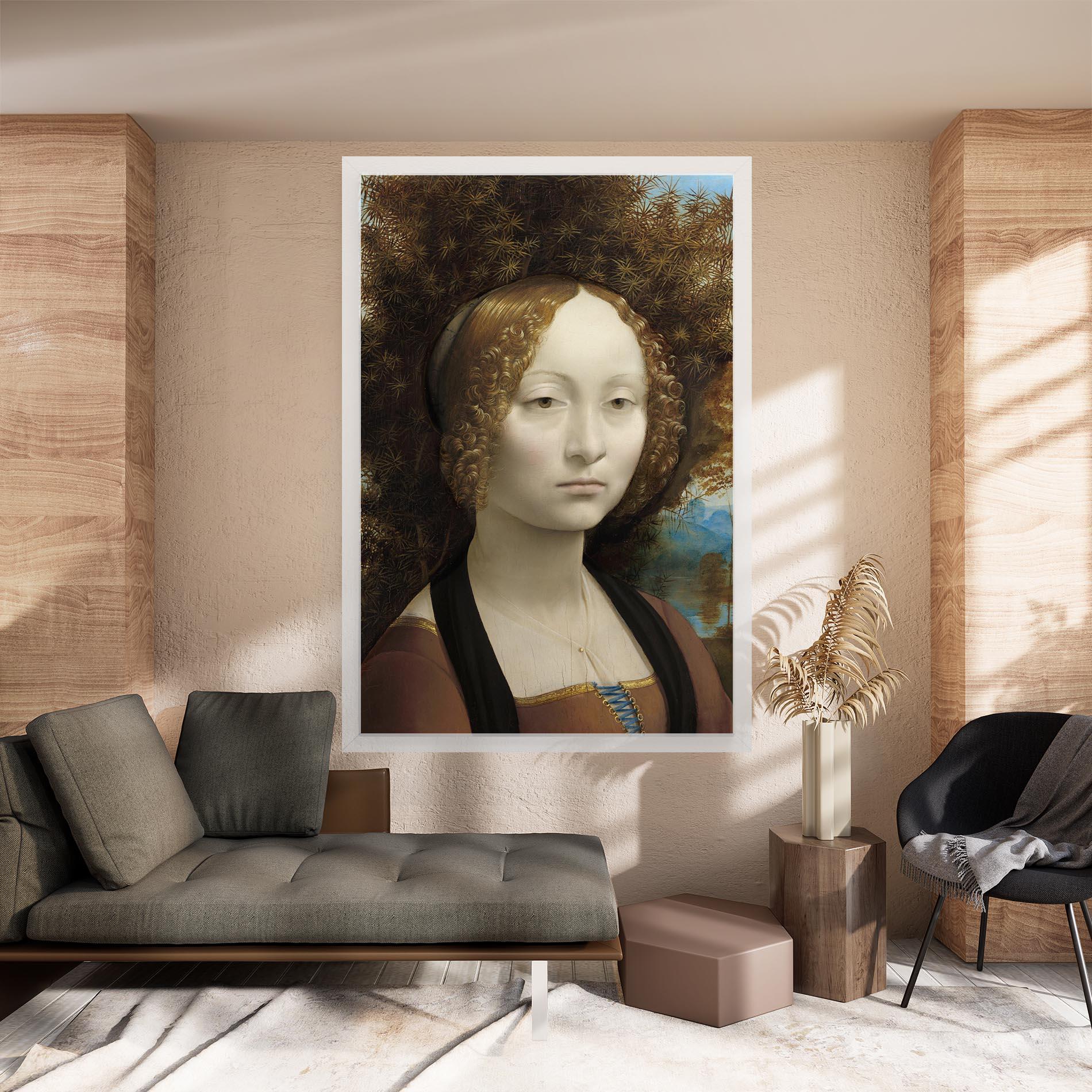 Leinwandbild Leonardo Da Vinci Ginevra De Benci mockup 8
