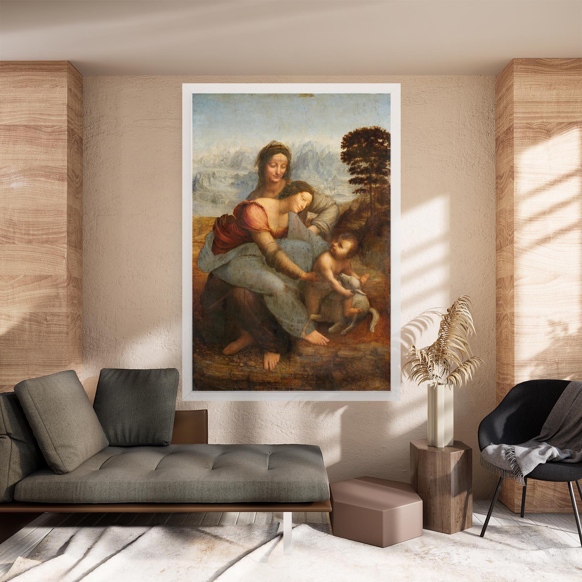 Leinwandbild Leonardo Da Vinci Virgin And Child With St Anne mockup 8