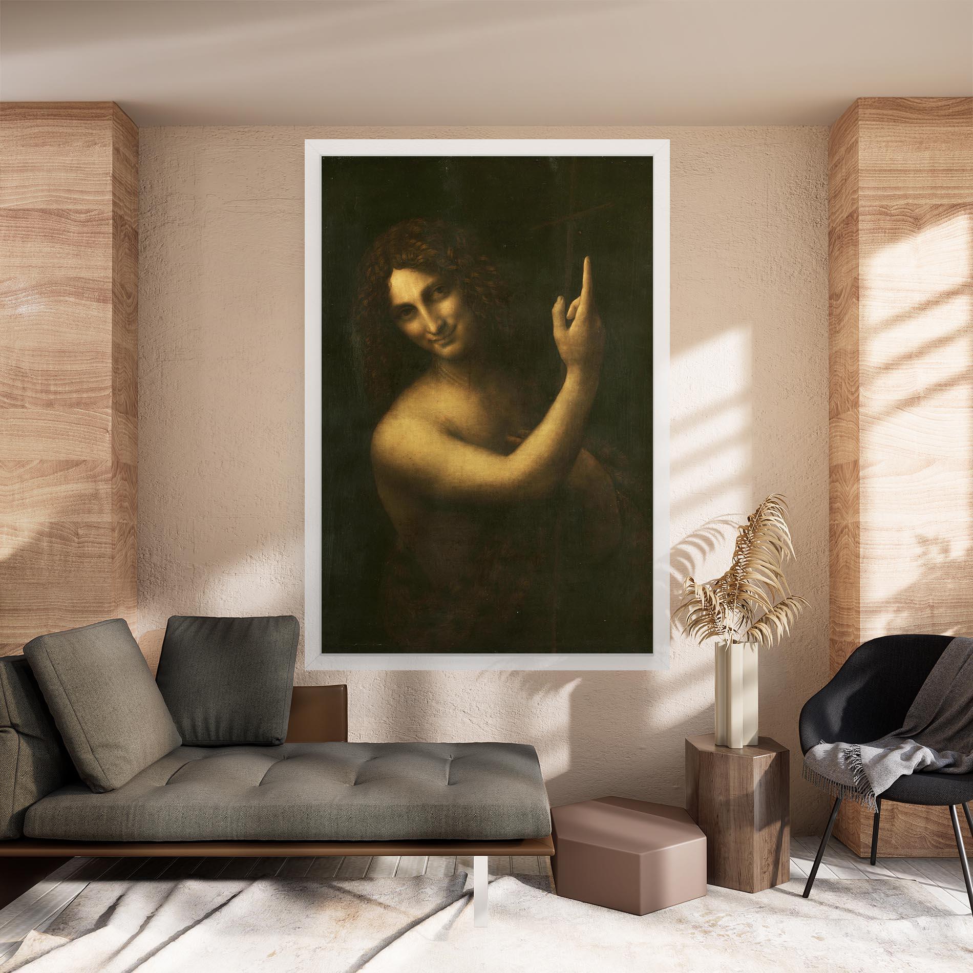 Leinwandbild Seonardo Da Vinci Saint John The Baptist mockup 8