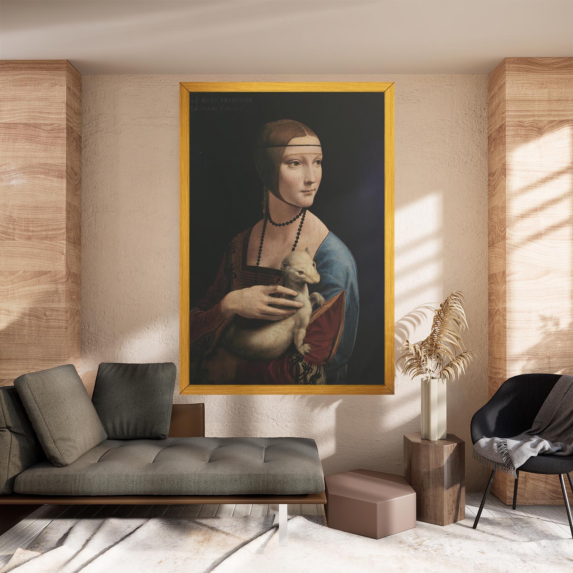Leinwandbild Lady With An Ermine Leonardo Da Vinci mockup 8