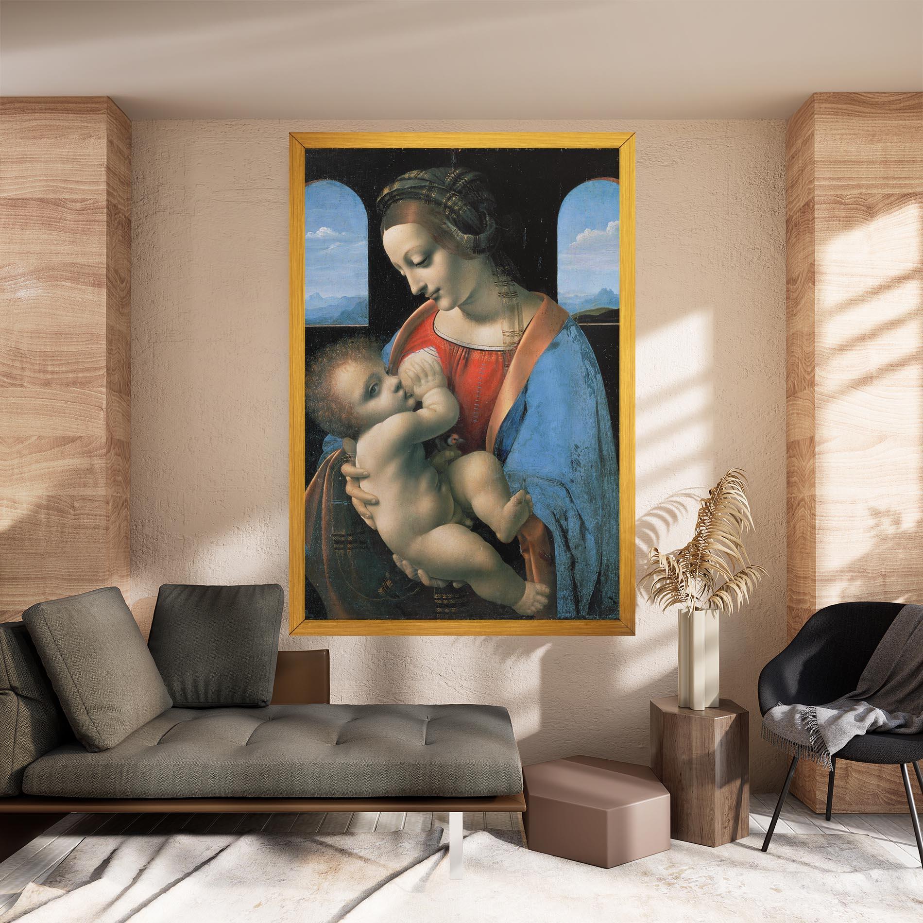Leinwandbild Leonardo Da Vinci Attributed Madonna Litta mockup 8