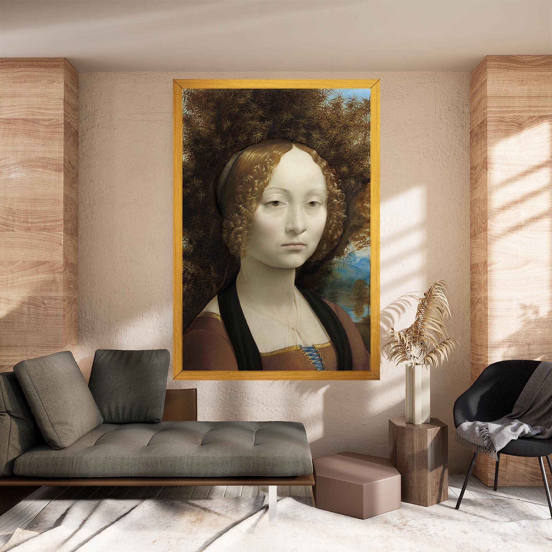 Leinwandbild Leonardo Da Vinci Ginevra De Benci mockup 8