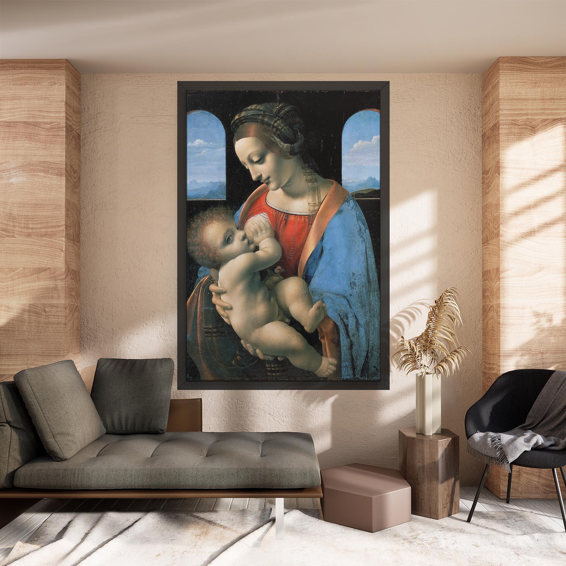 Leinwandbild Leonardo Da Vinci Attributed Madonna Litta mockup 8