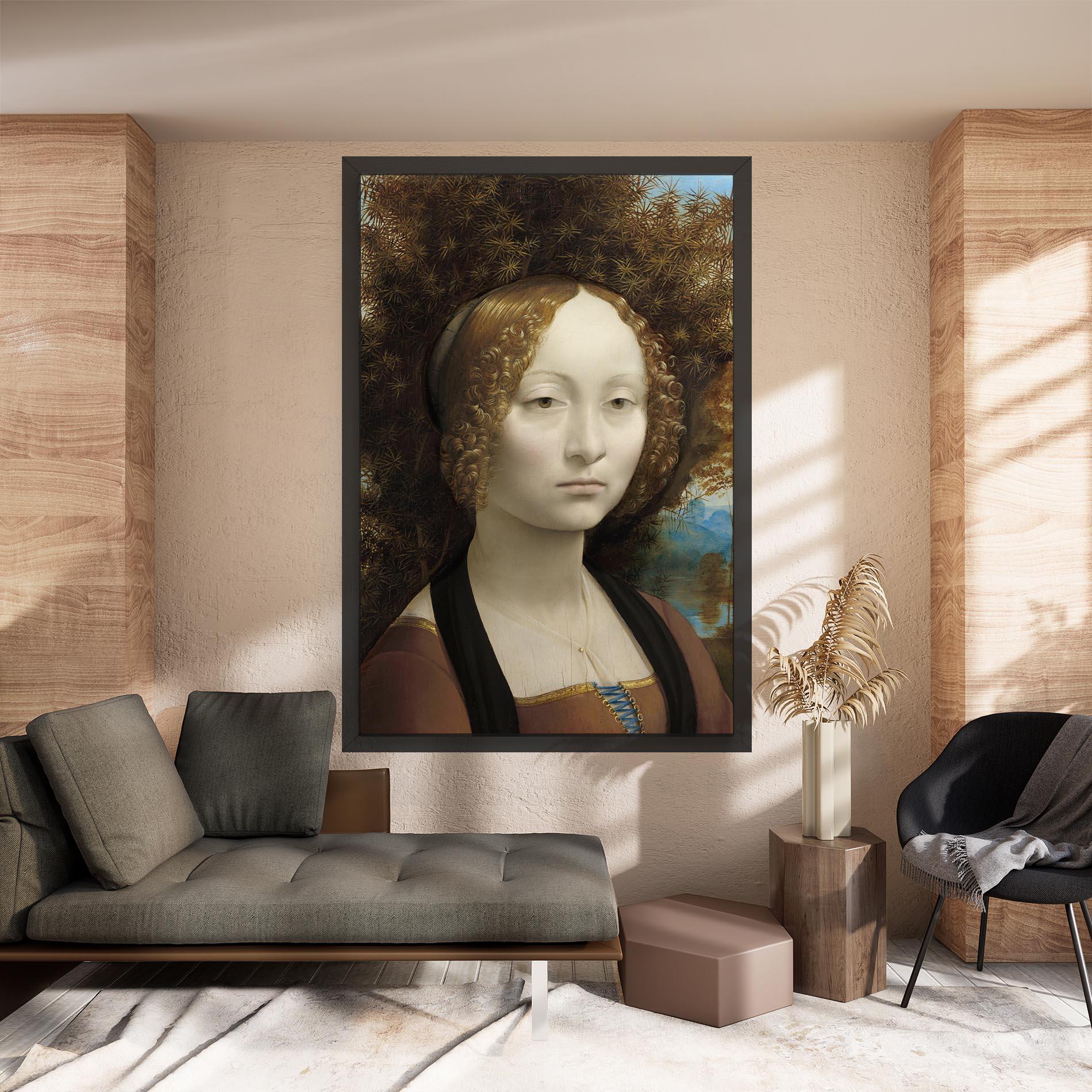 Leinwandbild Leonardo Da Vinci Ginevra De Benci mockup 8