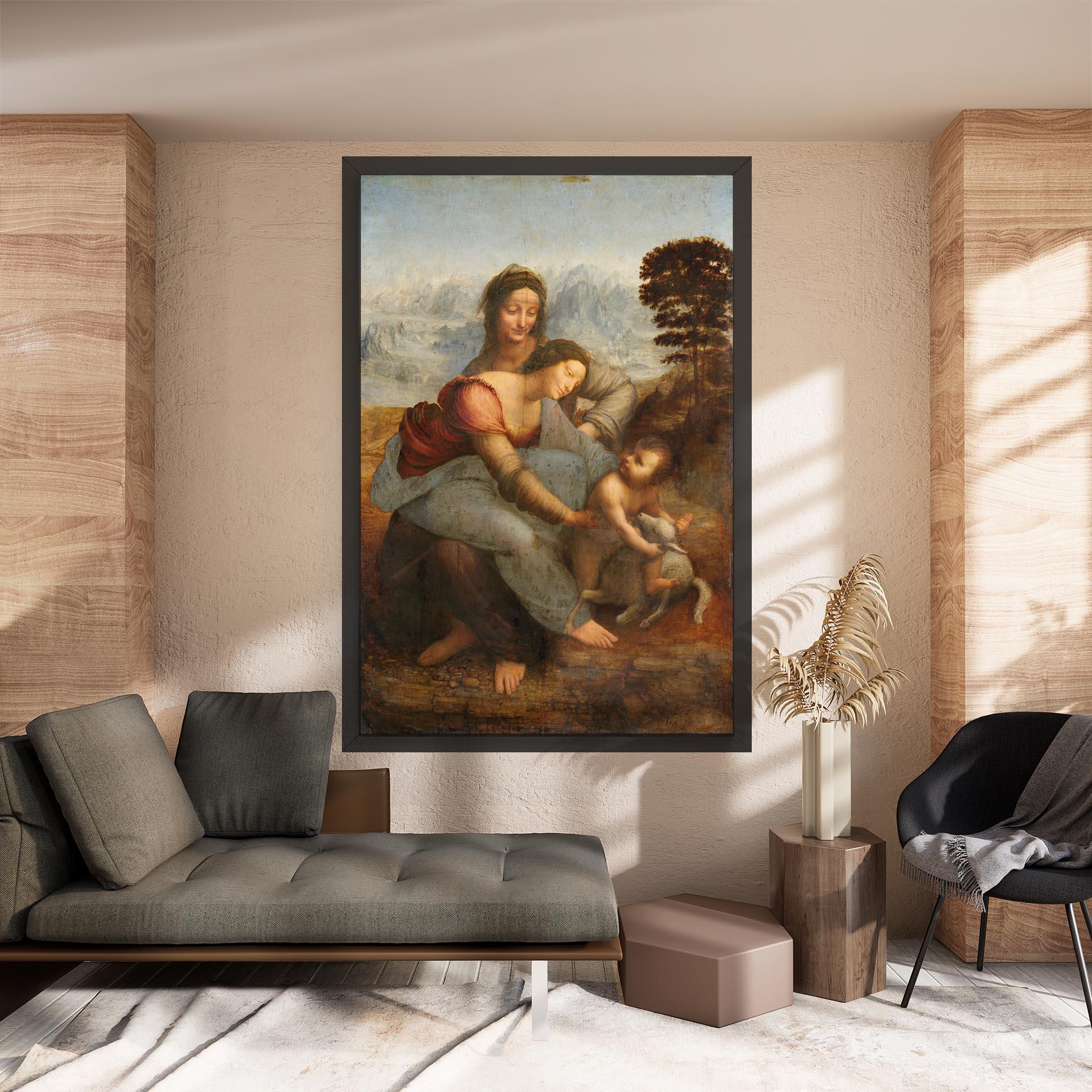 Leinwandbild Leonardo Da Vinci Virgin And Child With St Anne mockup 8