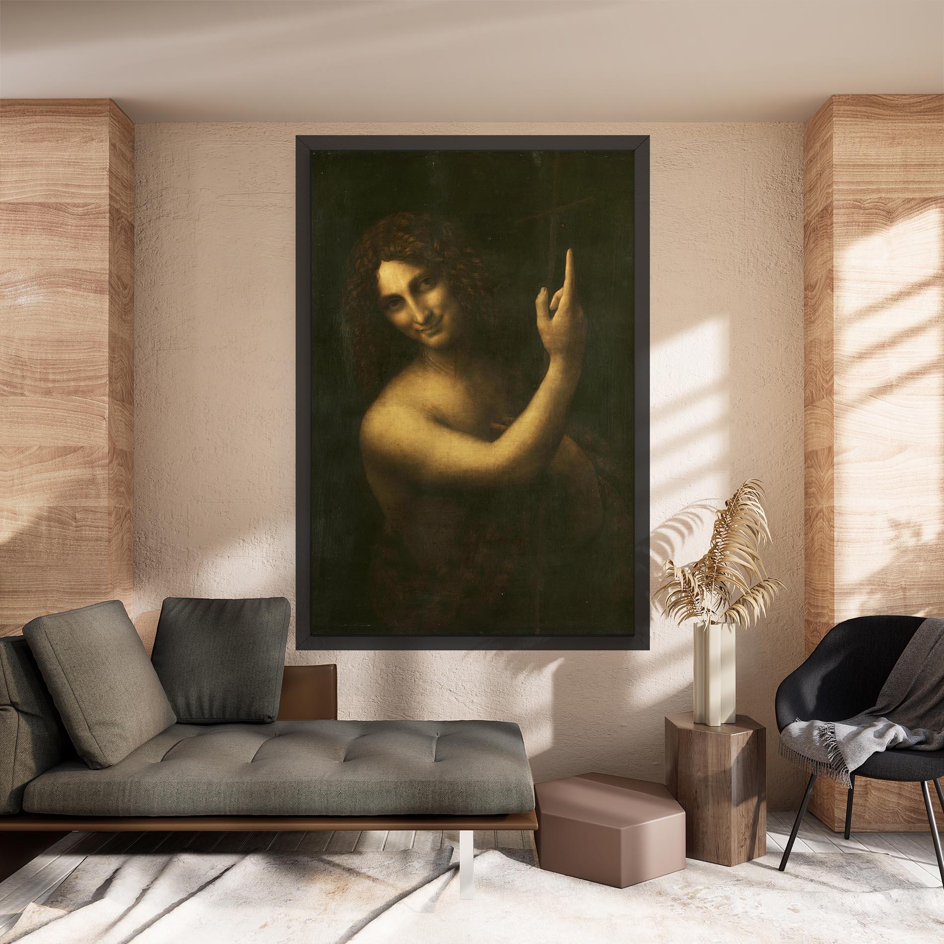 Leinwandbild Seonardo Da Vinci Saint John The Baptist mockup 8