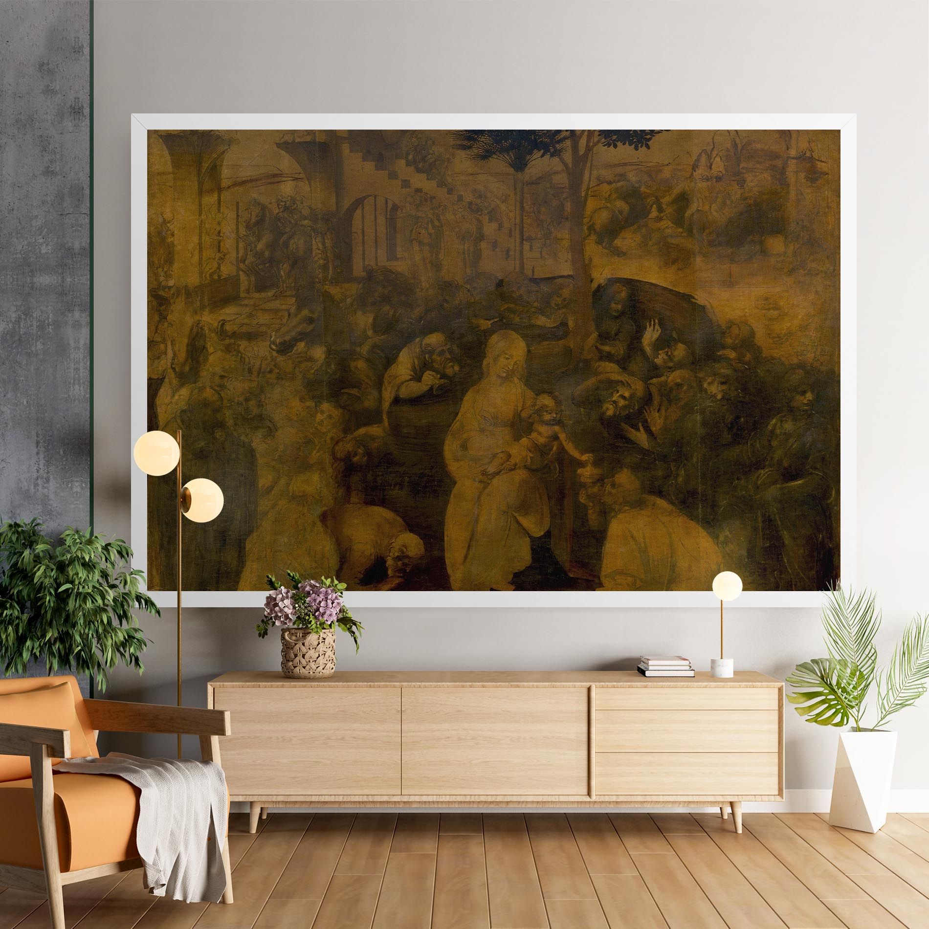 Leonardo Da Vinci Adorazione Dei Magi mockup 9