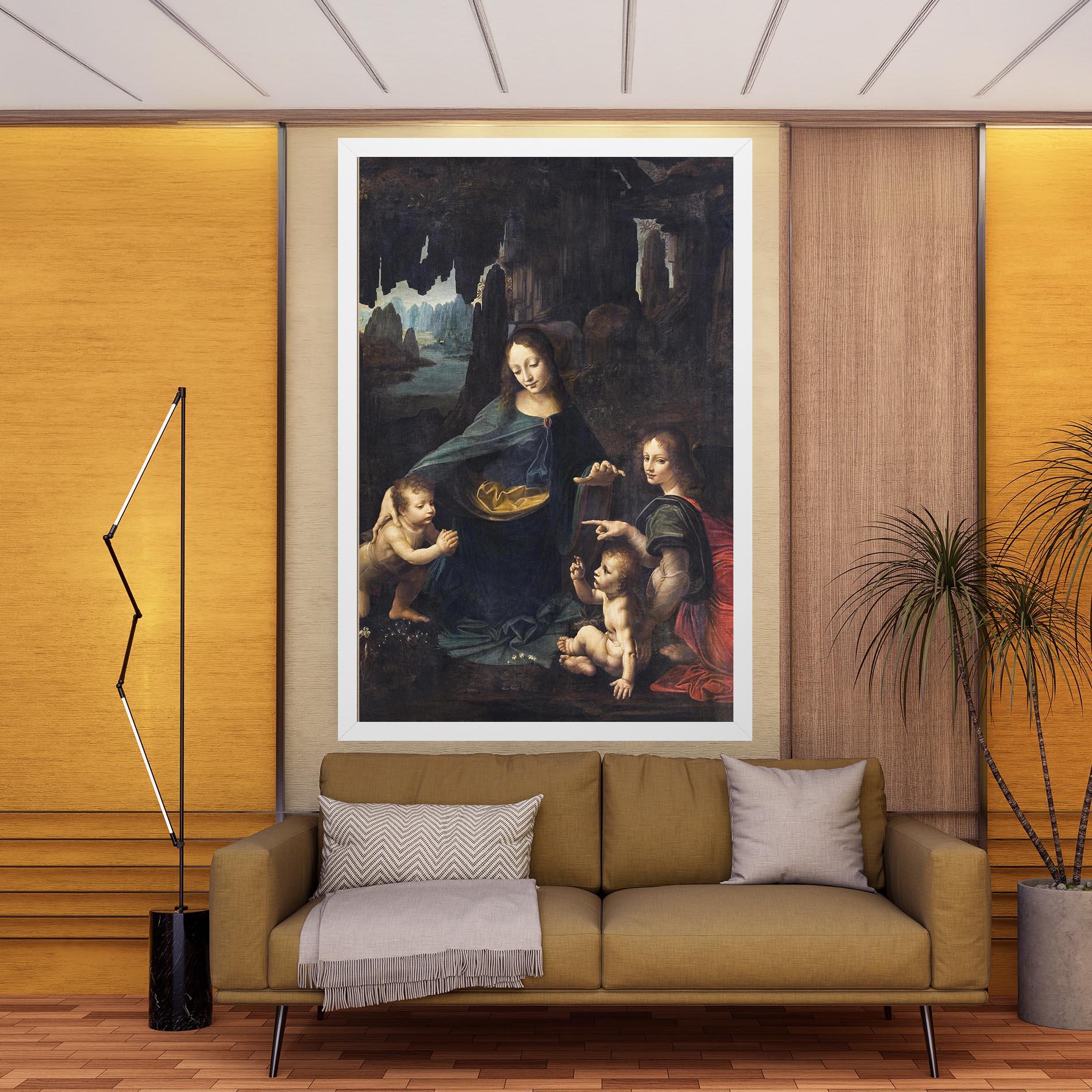 Leinwandbild The Virgin Of The Rocks Leonardo Da Vinci mockup 9