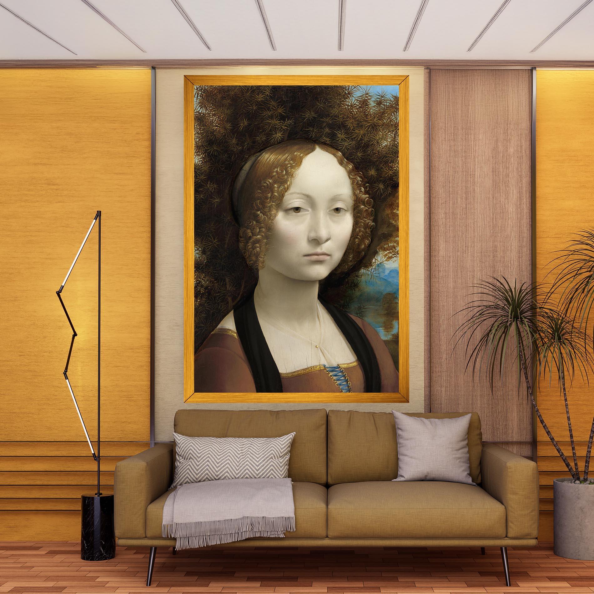 Leinwandbild Leonardo Da Vinci Ginevra De Benci mockup 9