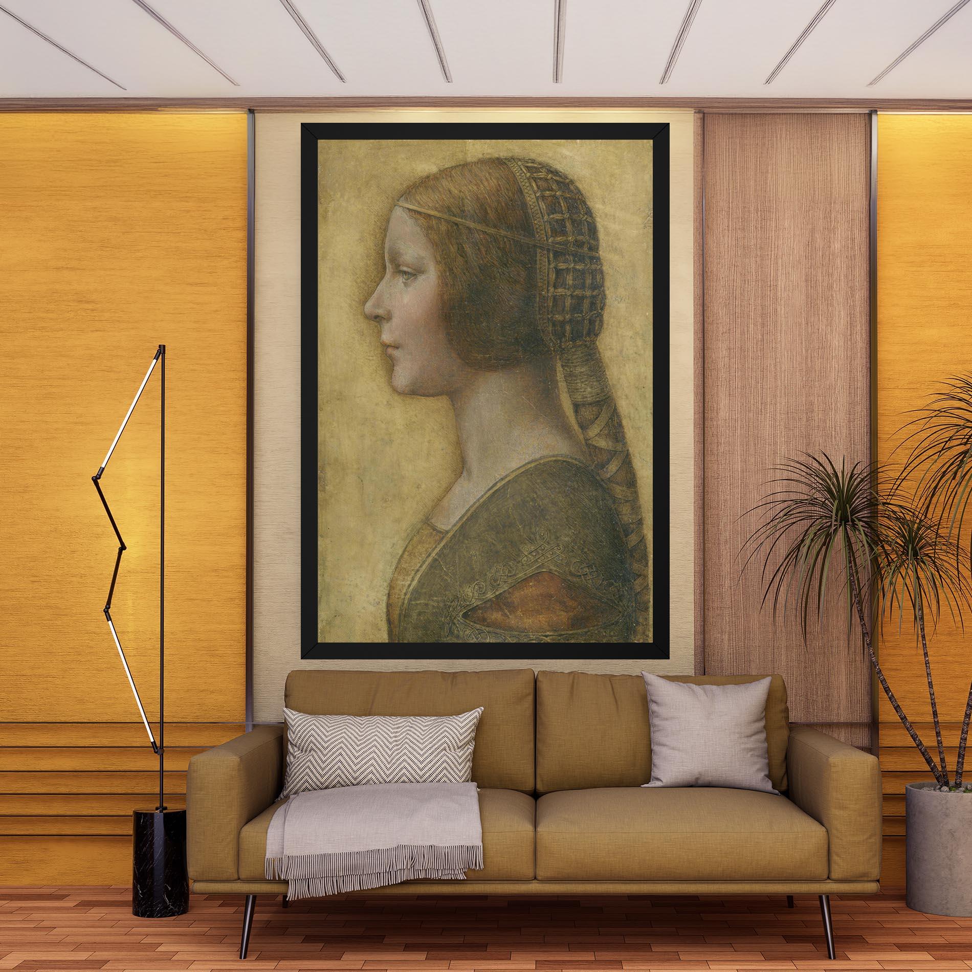 Leinwandbild Profile Of A Young Fiancee Da Vinci mockup 9
