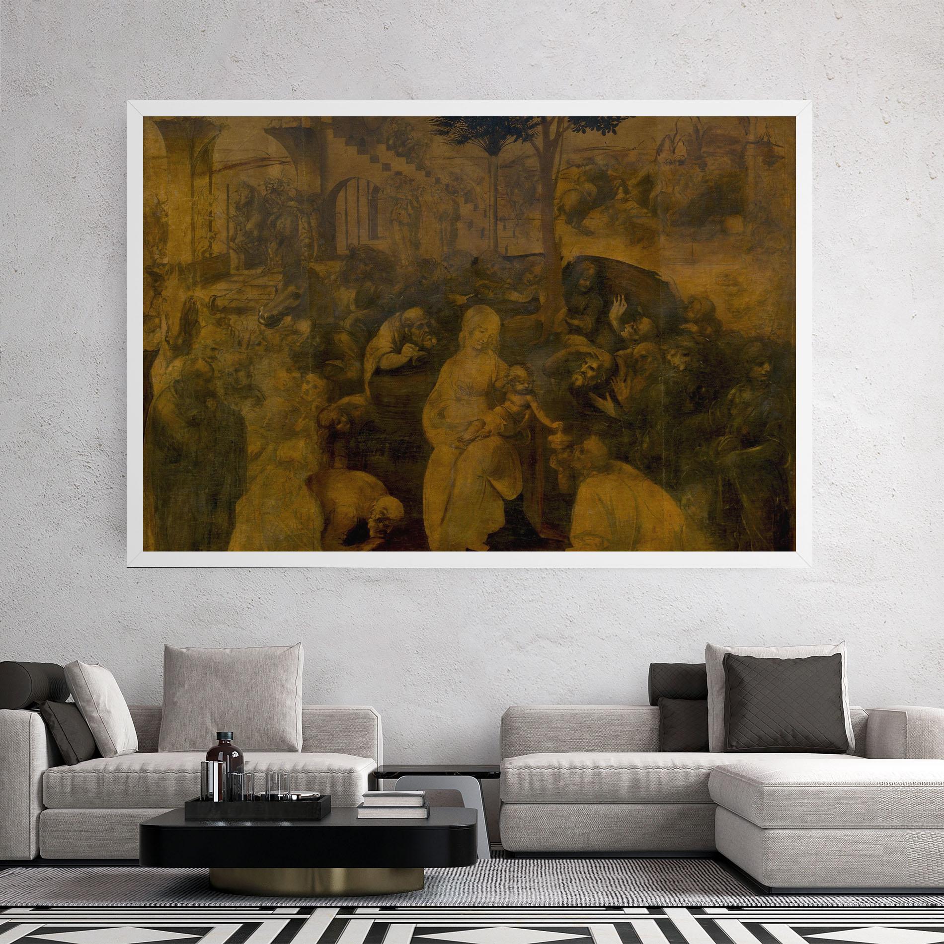 Leinwandbild Leonardo Da Vinci Adorazione Dei Magi mockup 2
