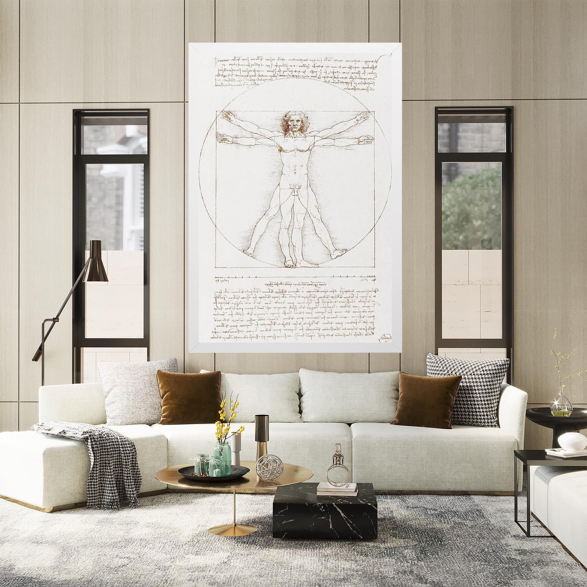 Leonardo Da Vinci's Vitruvian Man mockup 2