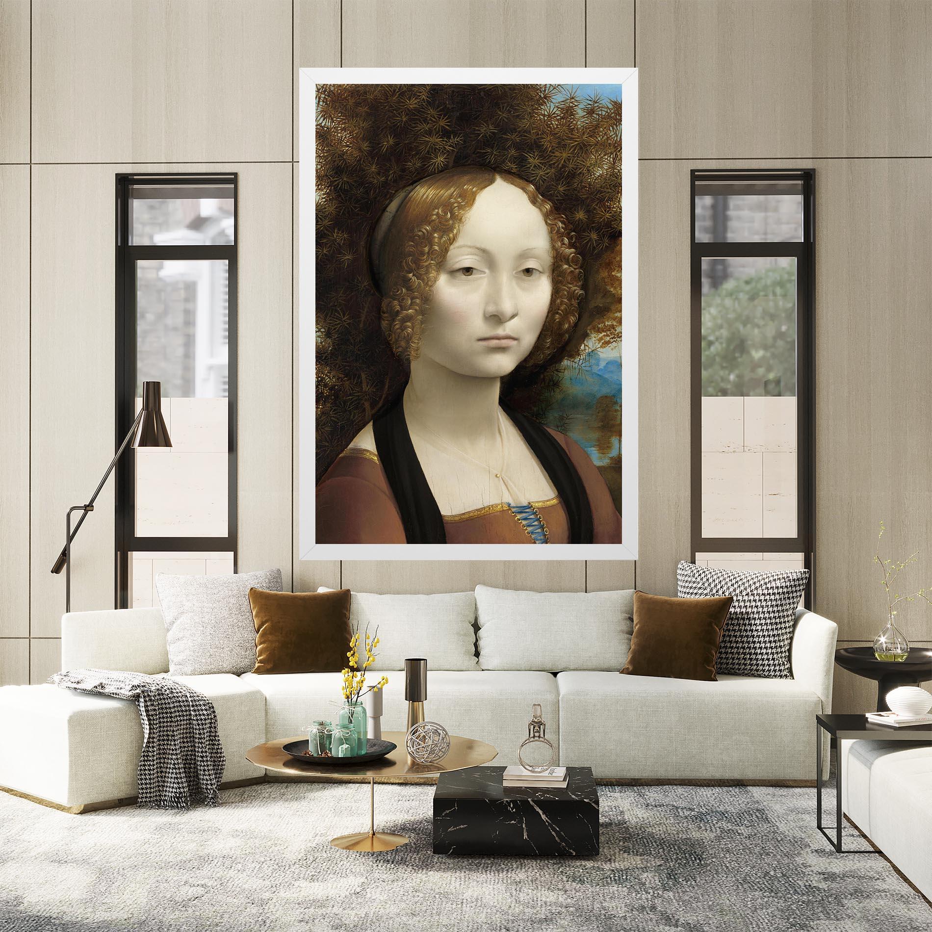 Leinwandbild Leonardo Da Vinci Ginevra De Benci mockup 2