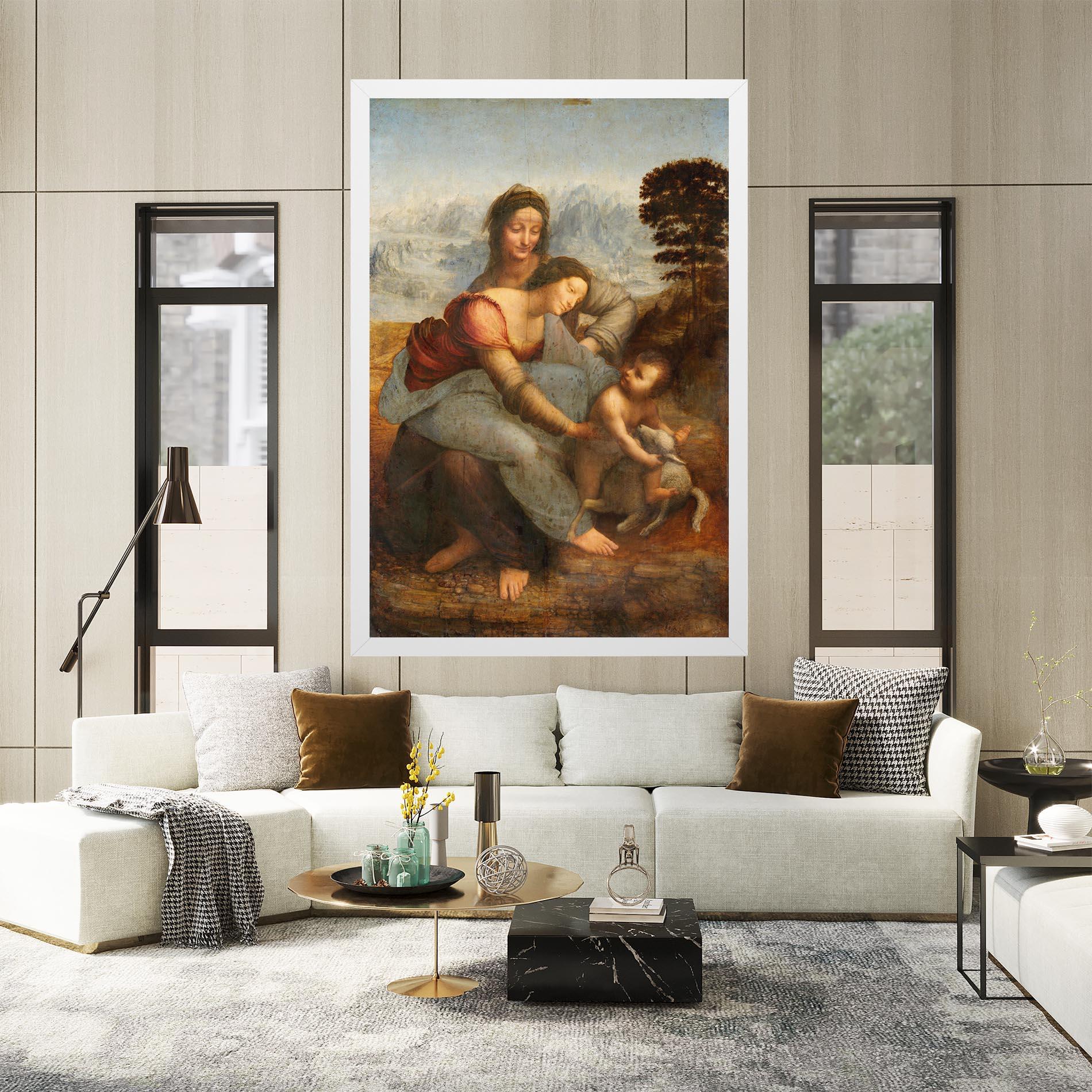 Leinwandbild Leonardo Da Vinci Virgin And Child With St Anne mockup 2