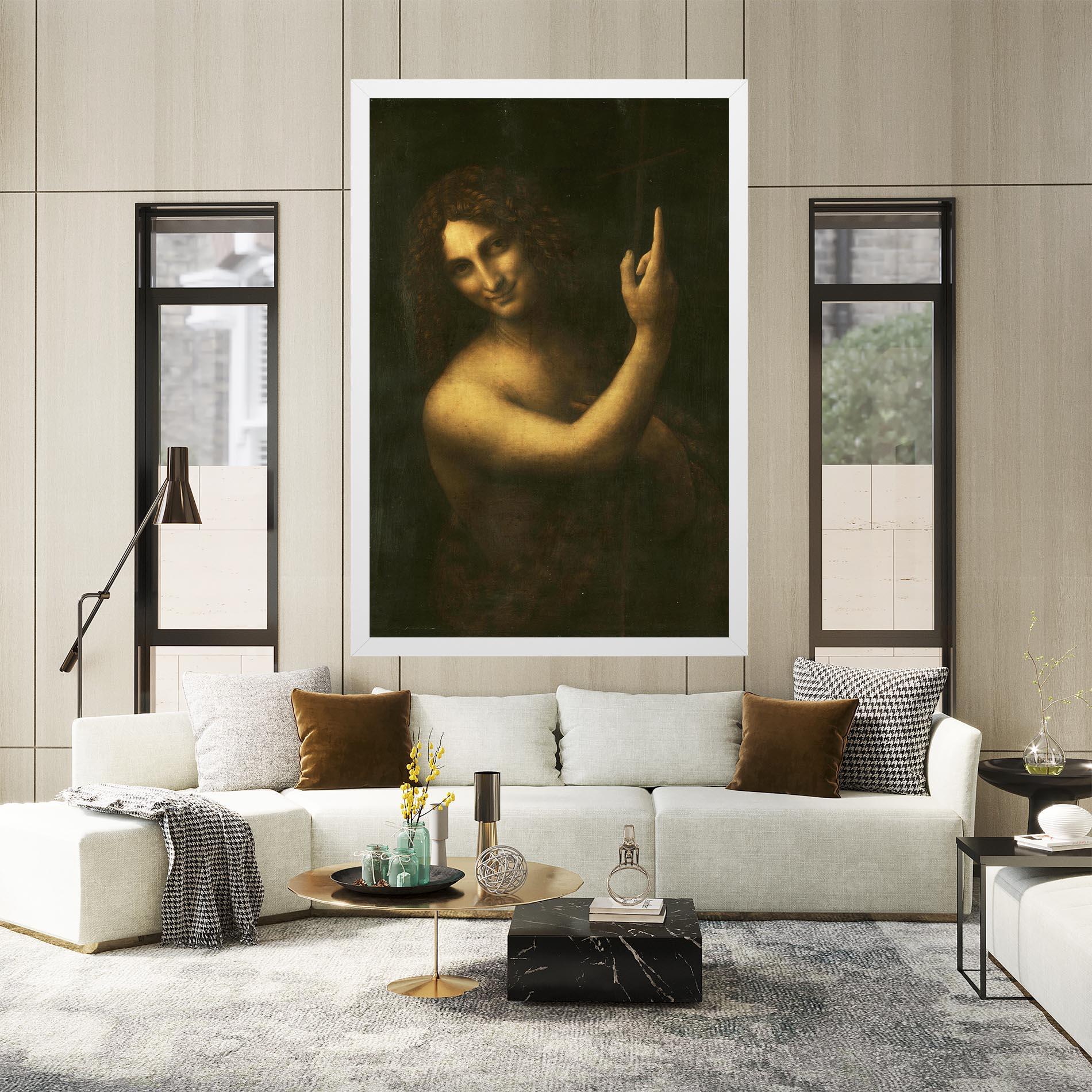 Leinwandbild Seonardo Da Vinci Saint John The Baptist mockup 2