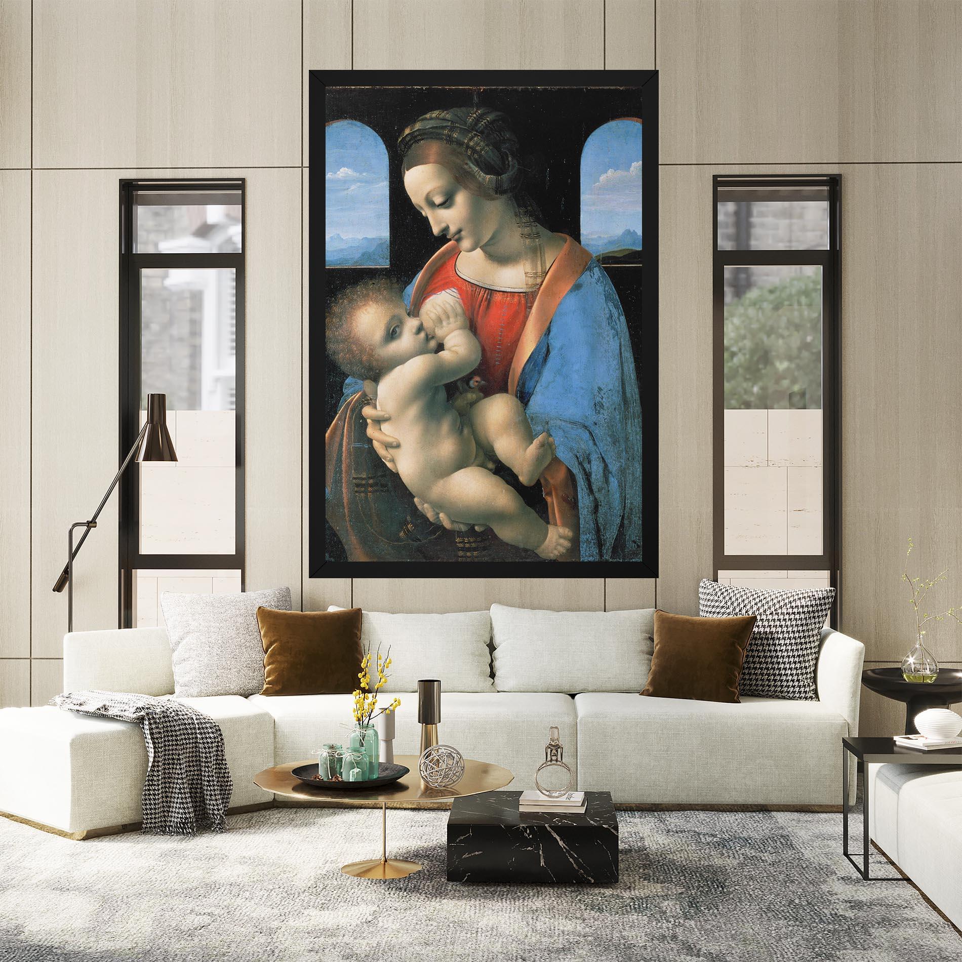 Leinwandbild Leonardo Da Vinci Attributed Madonna Litta mockup 2