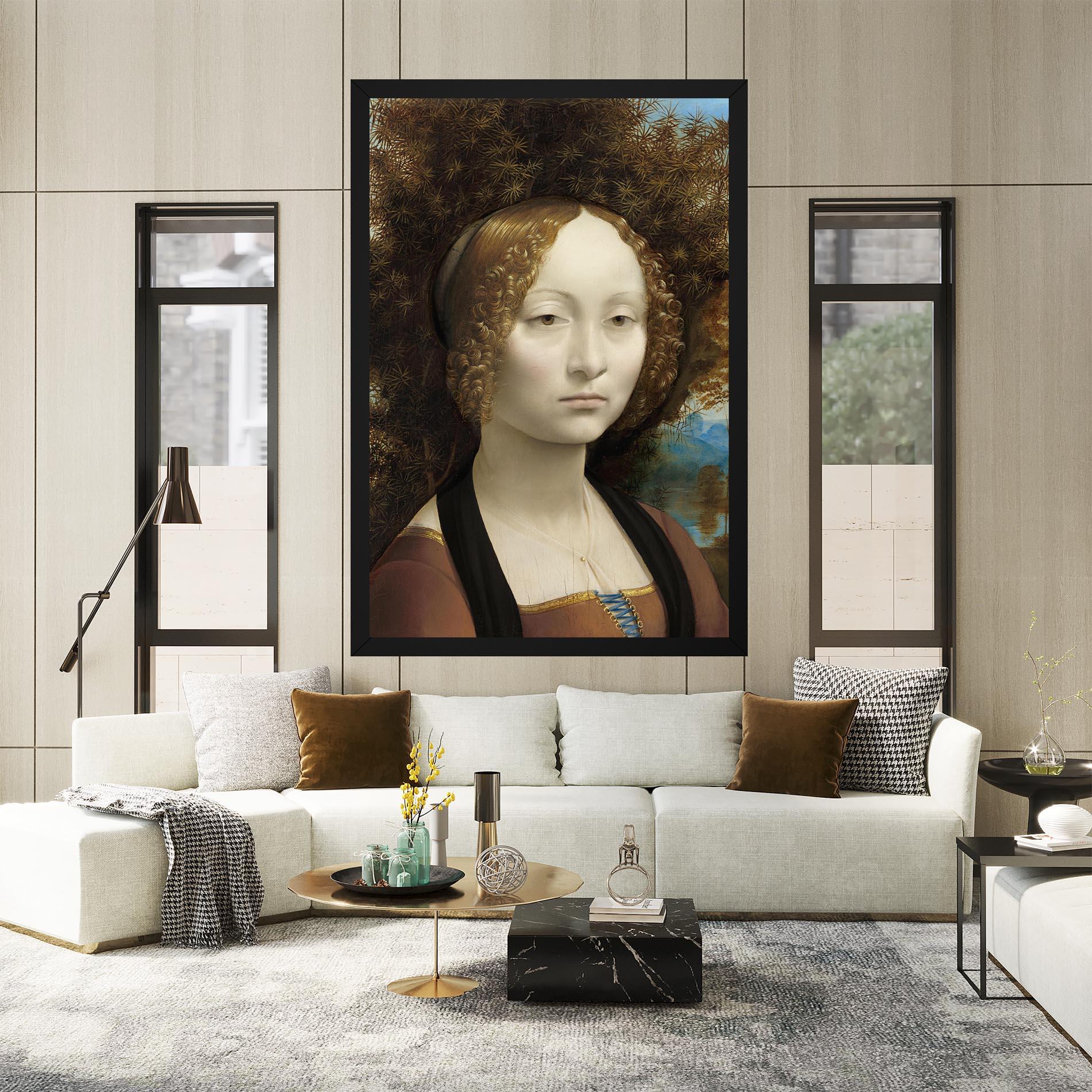 Leinwandbild Leonardo Da Vinci Ginevra De Benci mockup 2