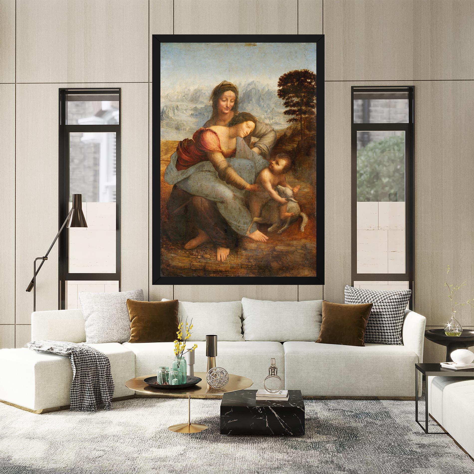 Leinwandbild Leonardo Da Vinci Virgin And Child With St Anne mockup 2
