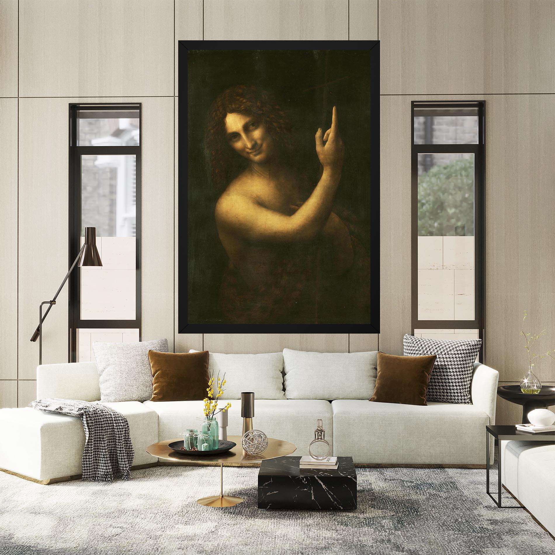 Leinwandbild Seonardo Da Vinci Saint John The Baptist mockup 2