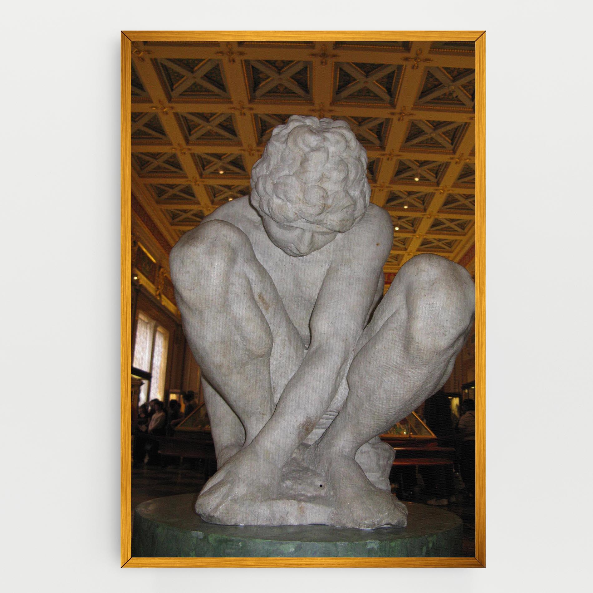 Leinwandbild Crouching Boy mockup 0