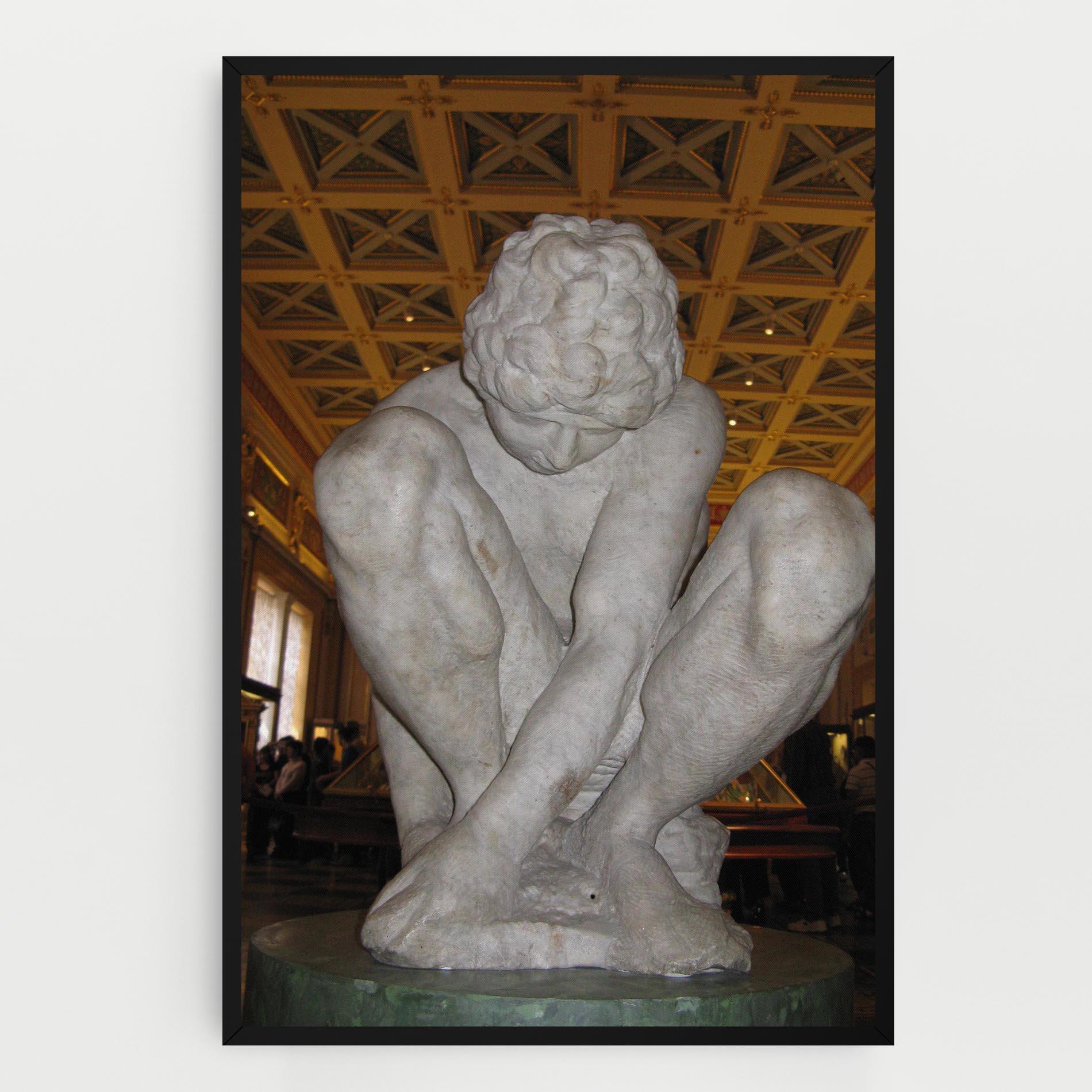 Leinwandbild Crouching Boy mockup 0